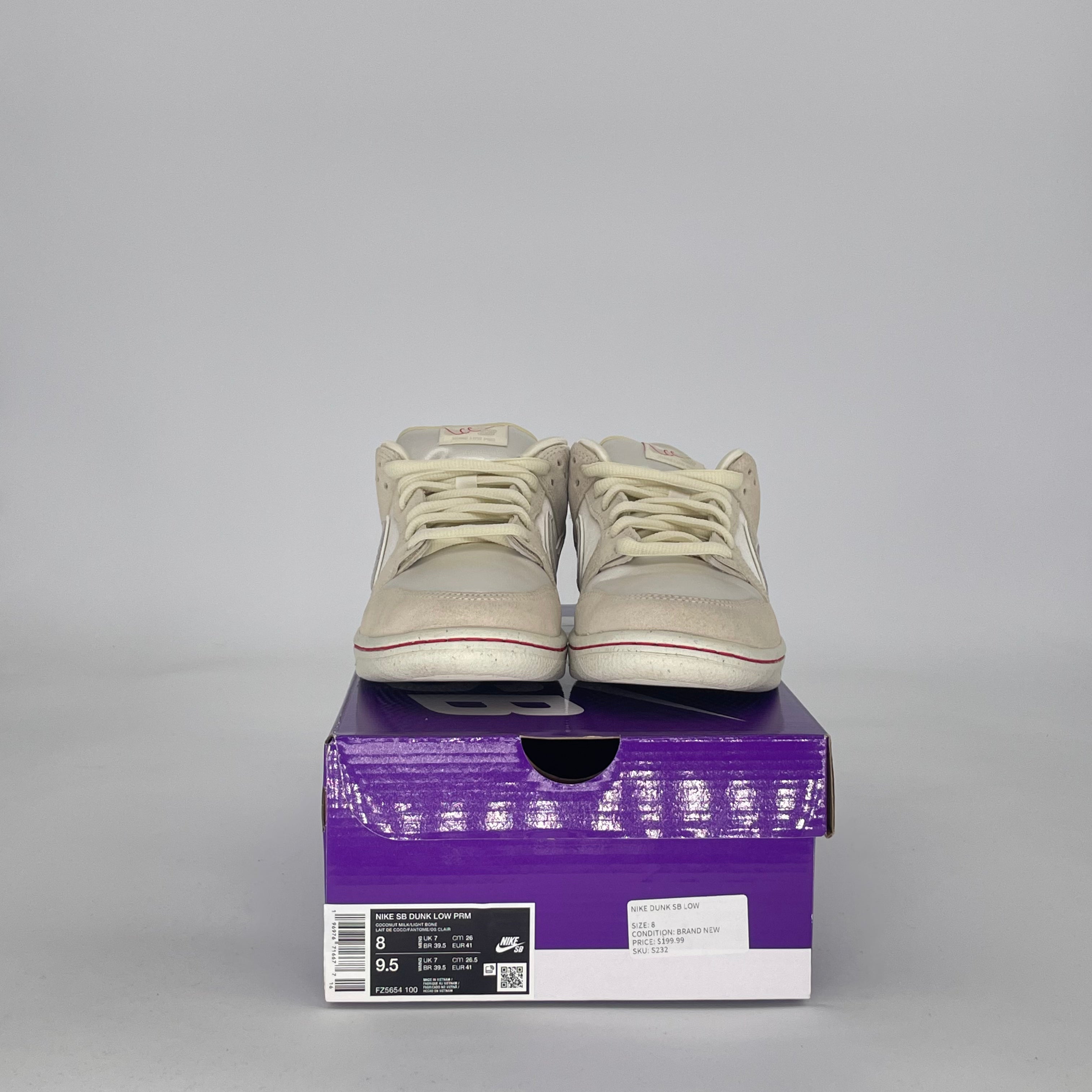 NIKE SB DUNK LOW CITY OF LOVE LIGHT BONE FZ5654-100 SIZE 8/9.5W
