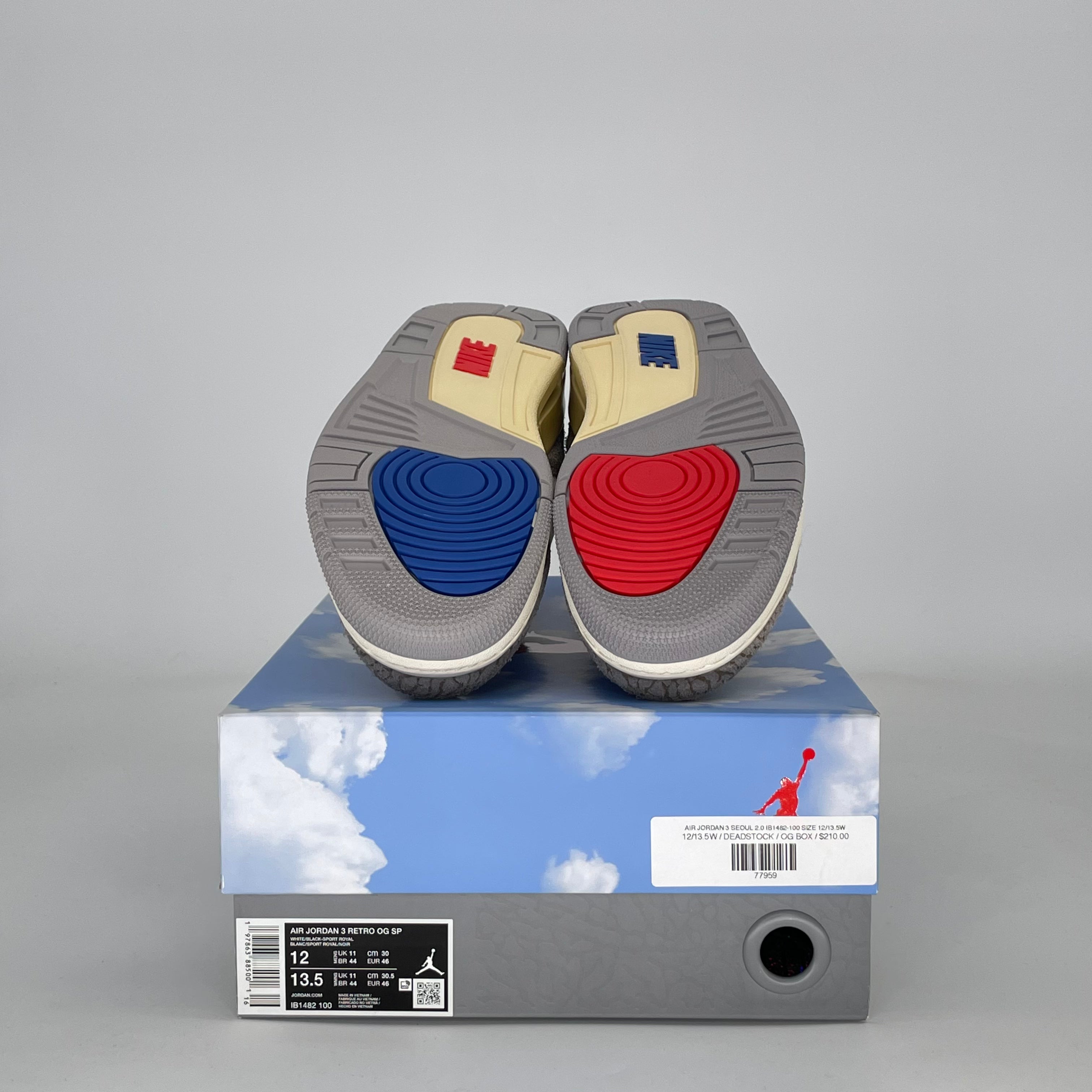 AIR JORDAN 3 SEOUL 2.0 IB1482-100 SIZE 12/13.5W