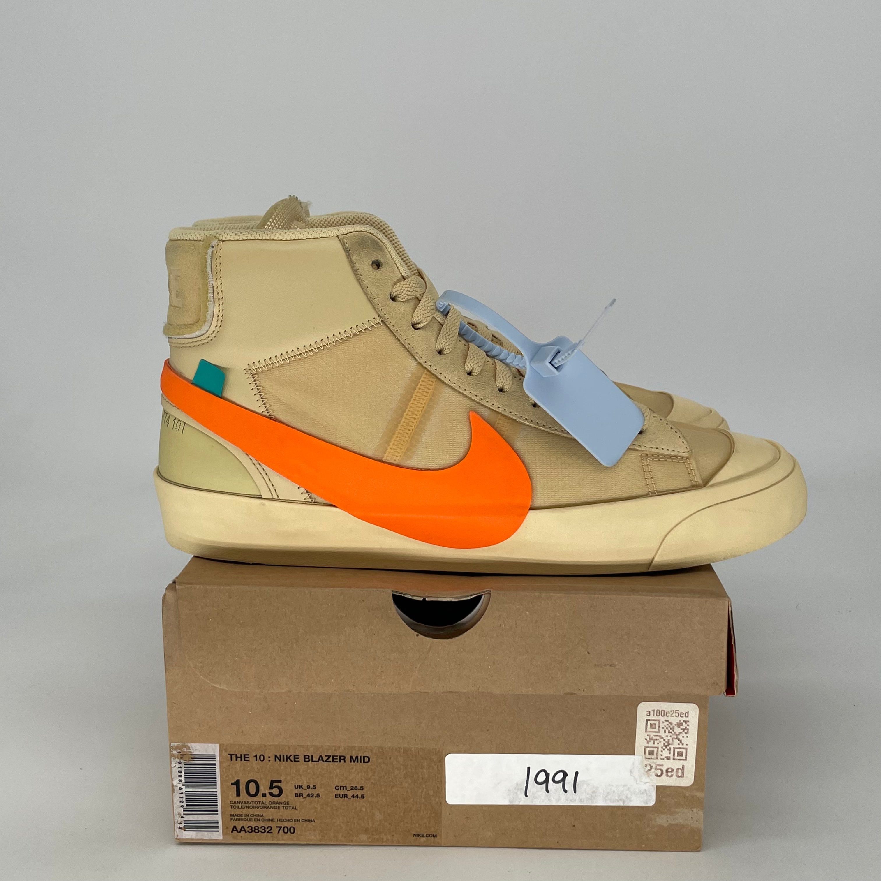 OFF-WHITE X NIKE BLAZER MID ALL HALLOW'S EVE AA3832-700 SIZE 10.5/12W