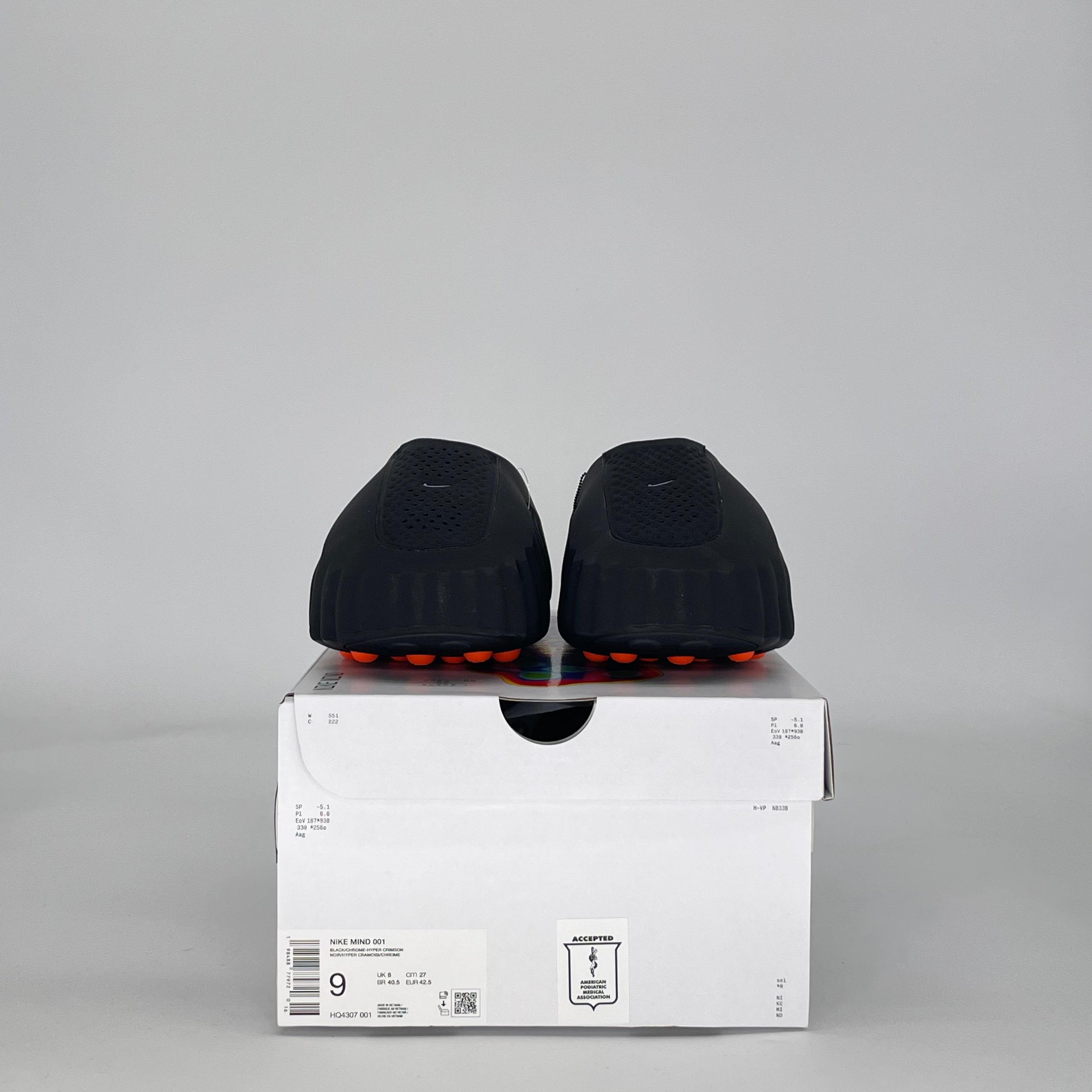 NIKE MIND 001 SLIDE BLACK CHROME HQ4307-001 SIZE 9/10.5W