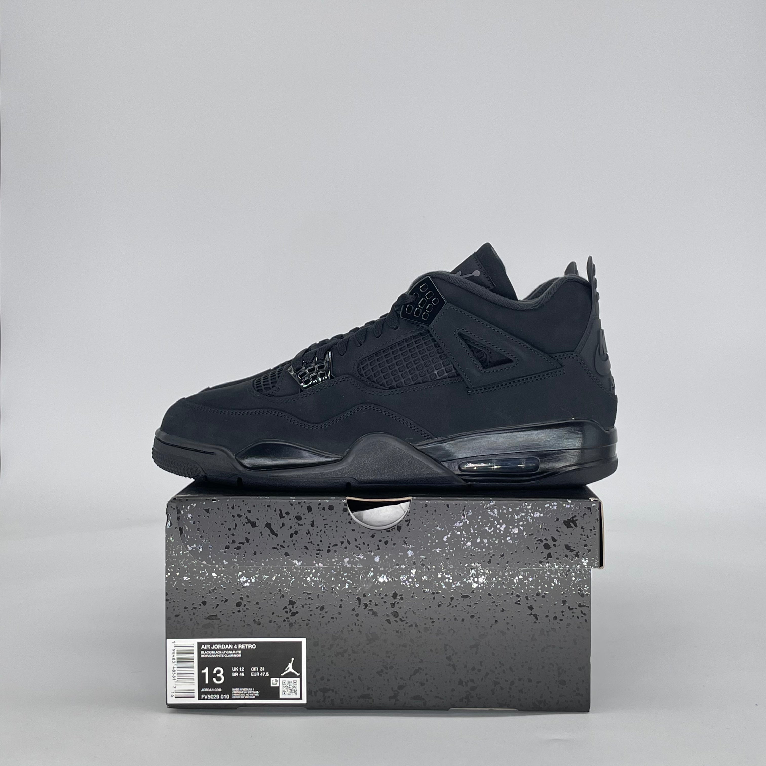AIR JORDAN 4 BLACK CAT FV5029-010 SIZE 13/14.5W