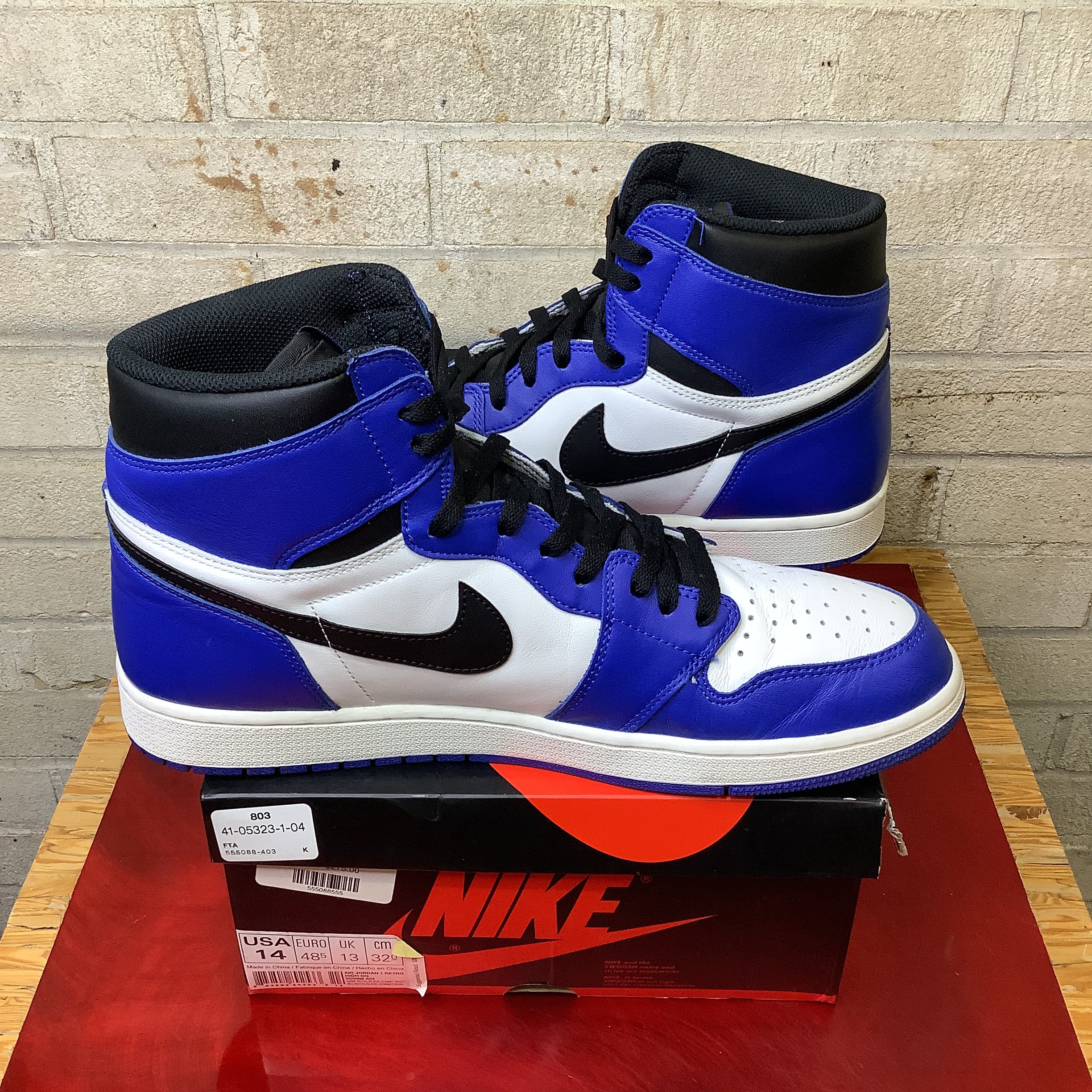 AIR JORDAN 1 GAME ROYAL 555088-403SIZE 14/15.5W