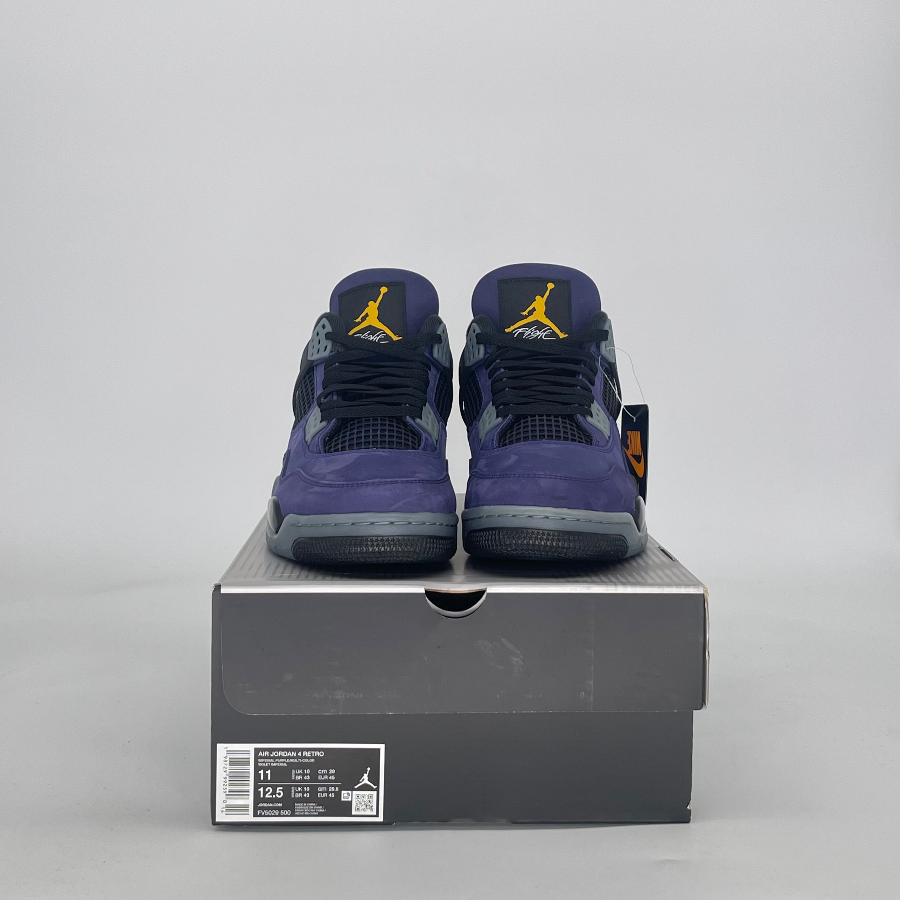 AIR JORDAN 4 LAKERS FV5029-500 SIZE 11/12.5W