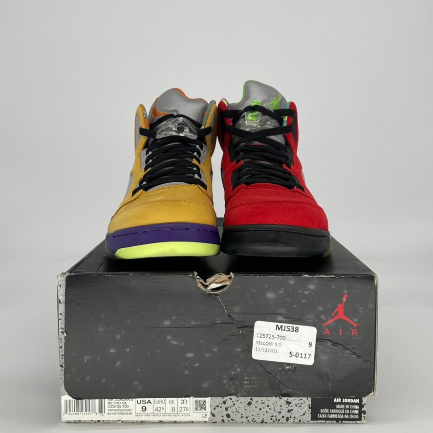 AIR JORDAN 5 WHAT THE CZ5725-770 SIZE 9/10.5W