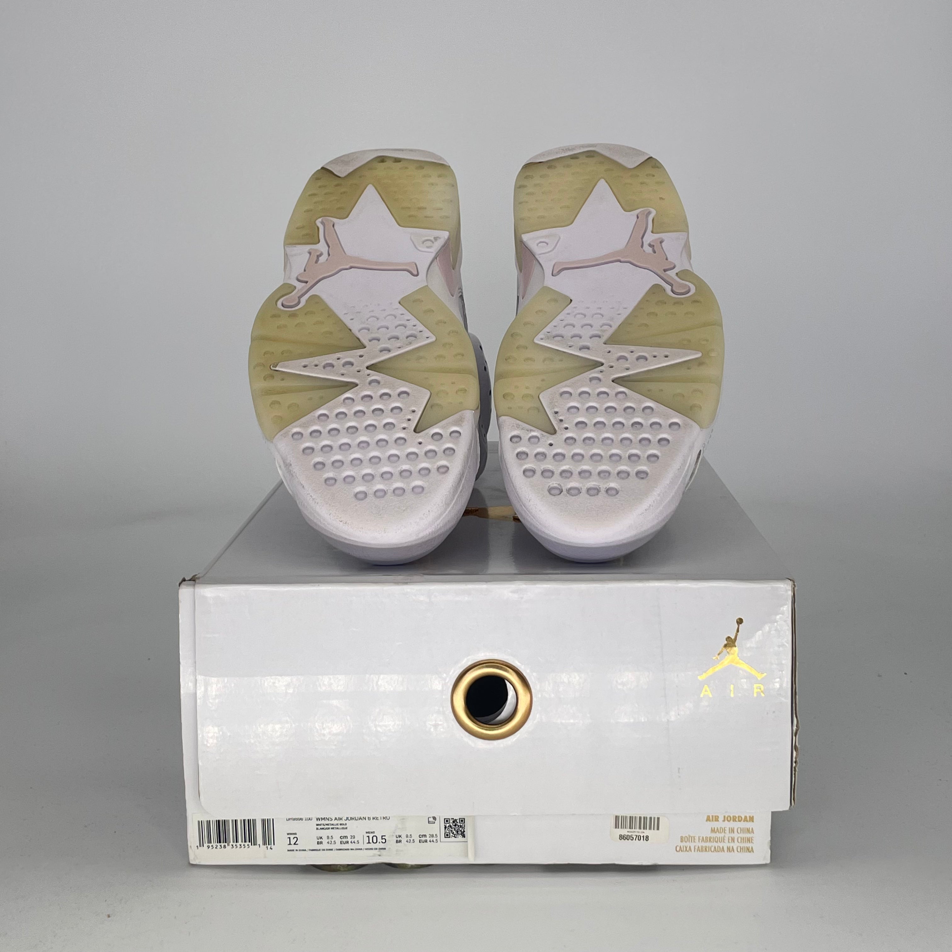 AIR JORDAN 6 GOLD HOOPS DH9696-100 SIZE 10.5/12W