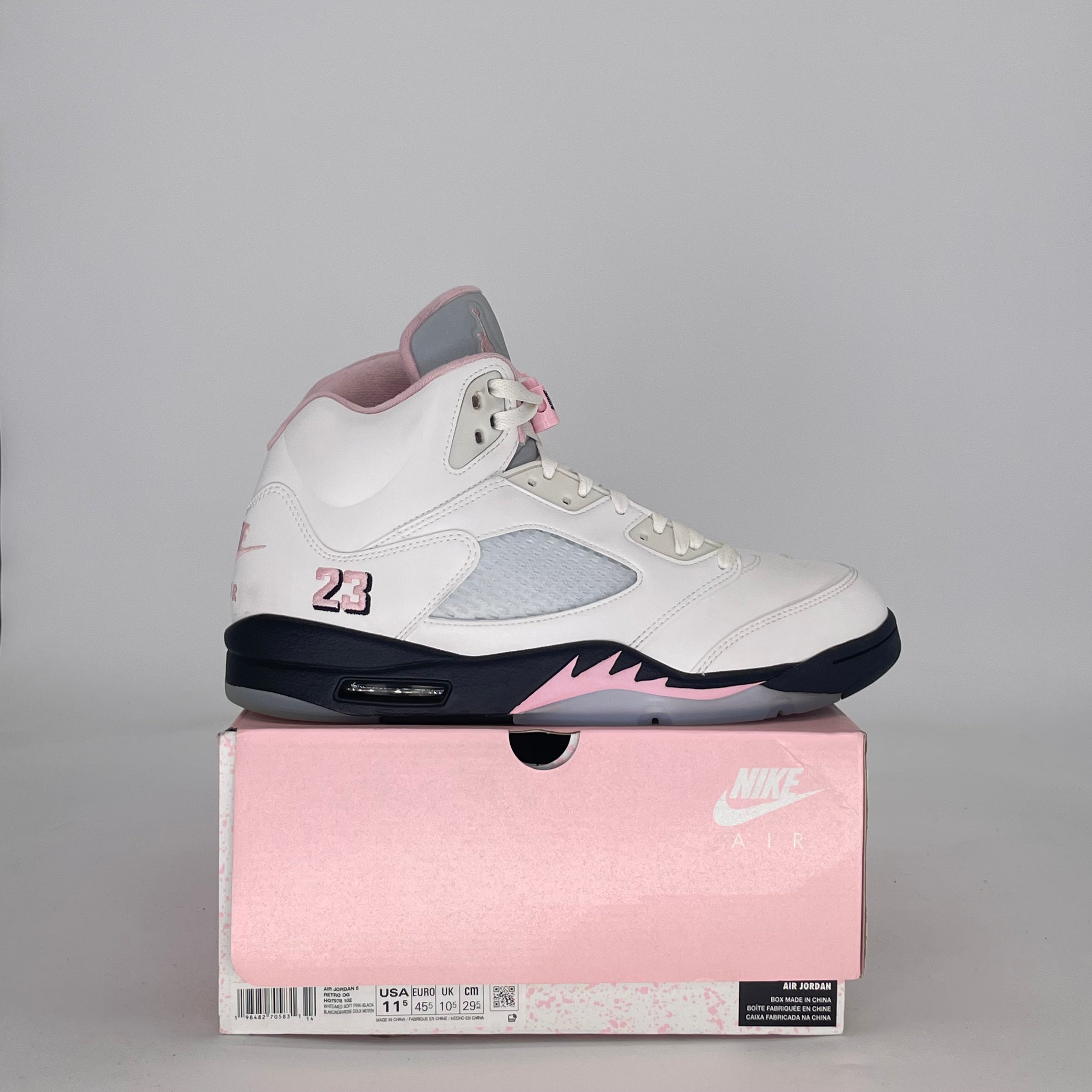 AIR JORDAN 5 MEDIUM SOFT PINK HQ7978-102 SIZE 11.5/13W