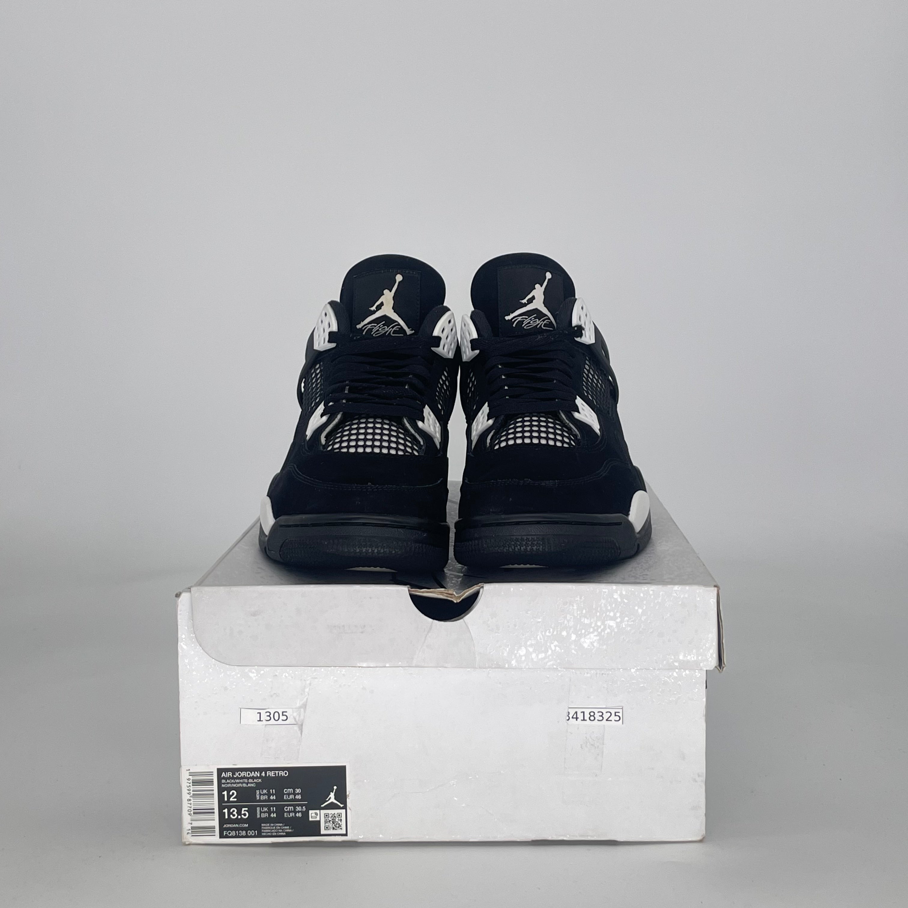 AIR JORDAN 4 WHITE THUNDER FQ8138-001 SIZE 12/13.5W