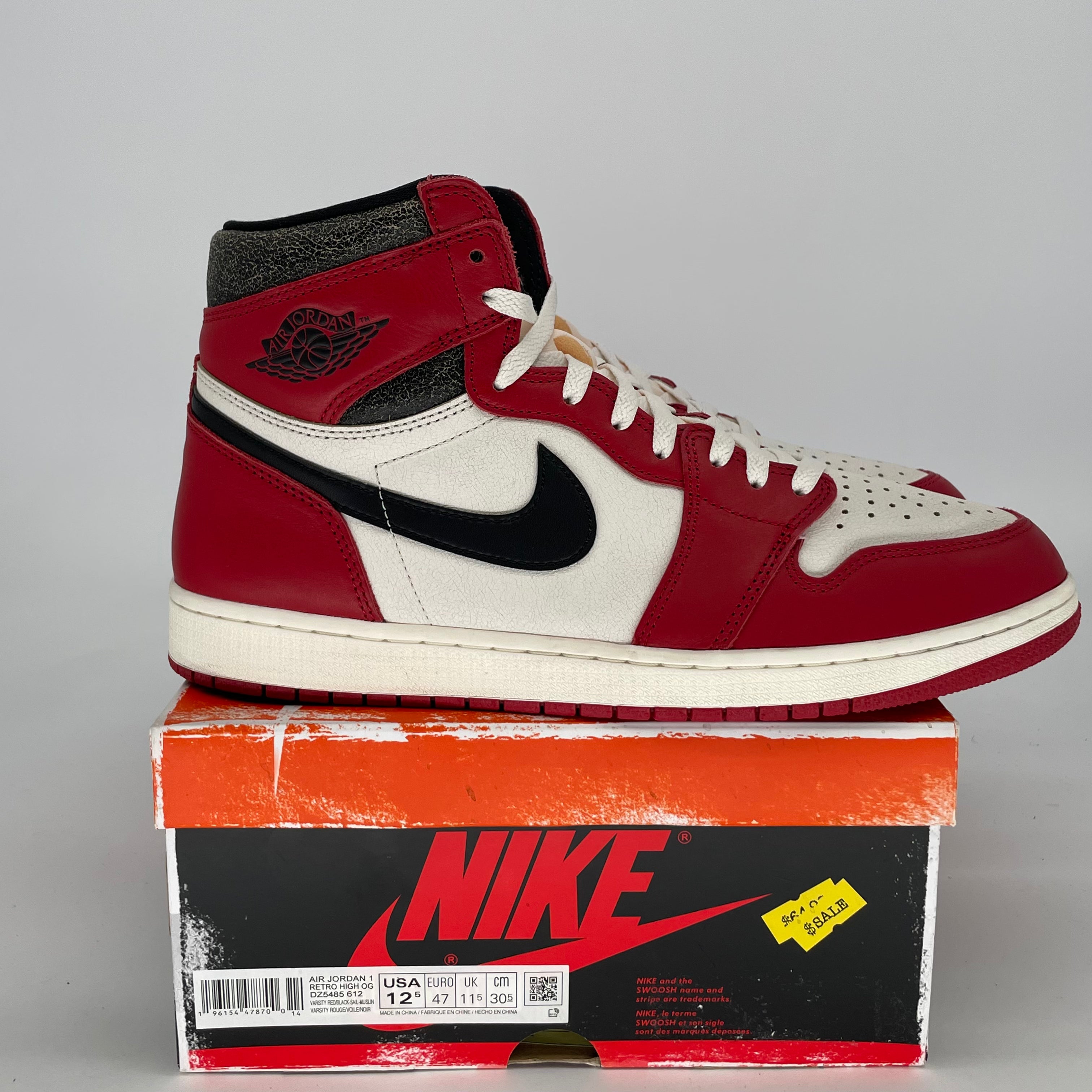 AIR JORDAN 1 CHICAGO LOST AND FOUND DZ5485-612 SIZE 12.5/14W