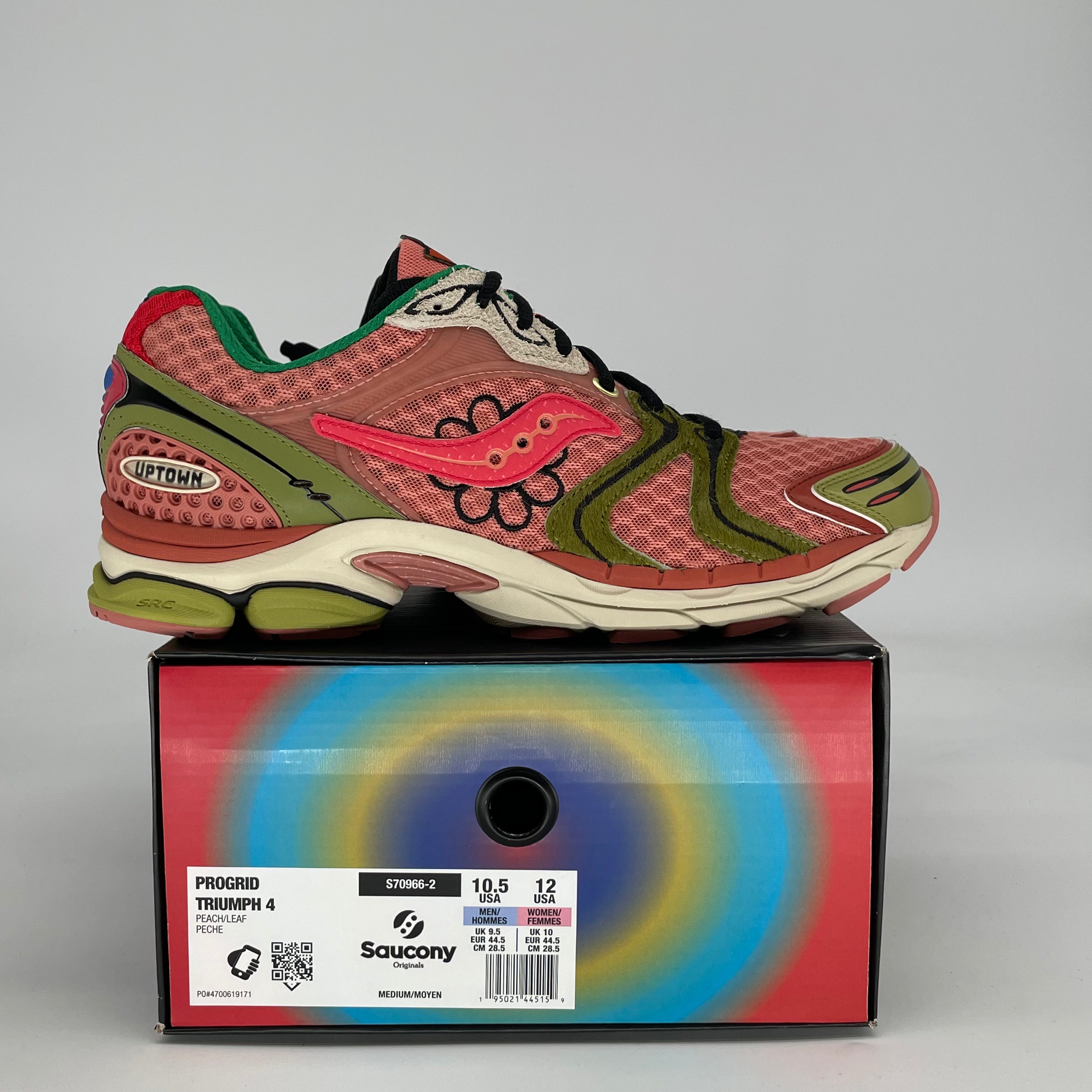 SAUCONY PROGRID TRIUMPH 4 JAE TIPS FLOWERS GROW UPTOWN VIRGINIA CREEPER S70966-2 SIZE 10.5/12W