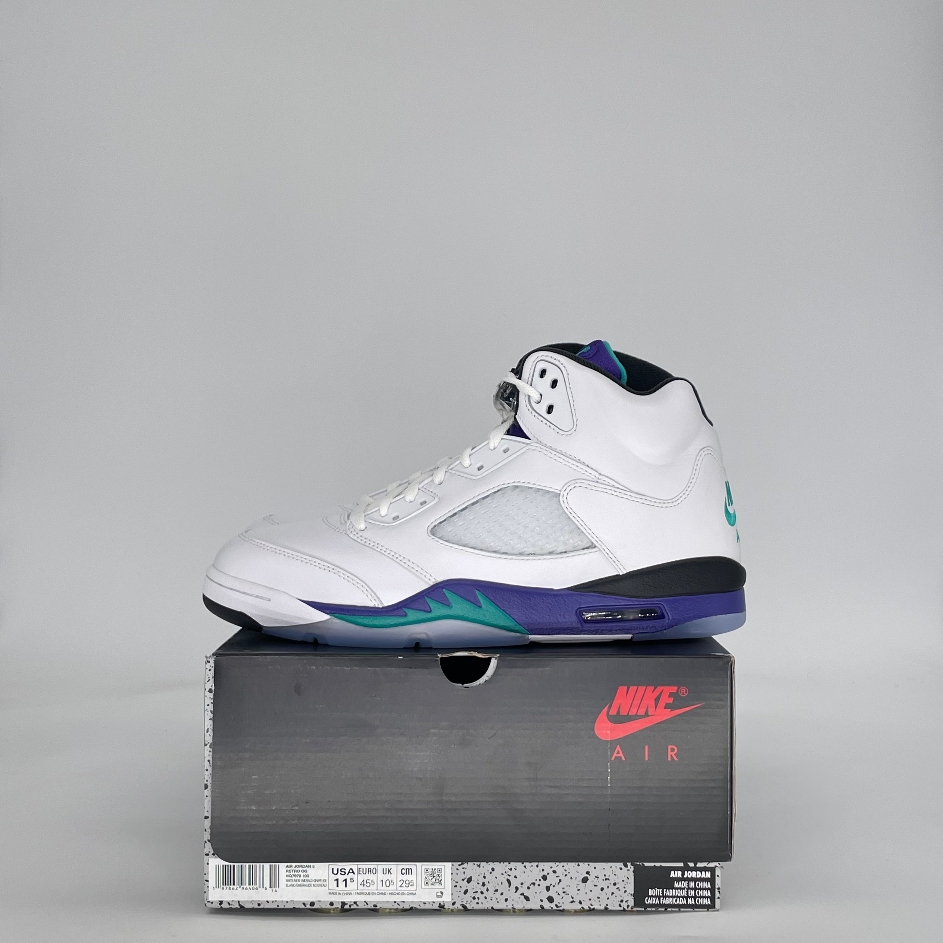 AIR JORDAN 5 GRAPE HQ7978-100 SIZE 11.5/13W