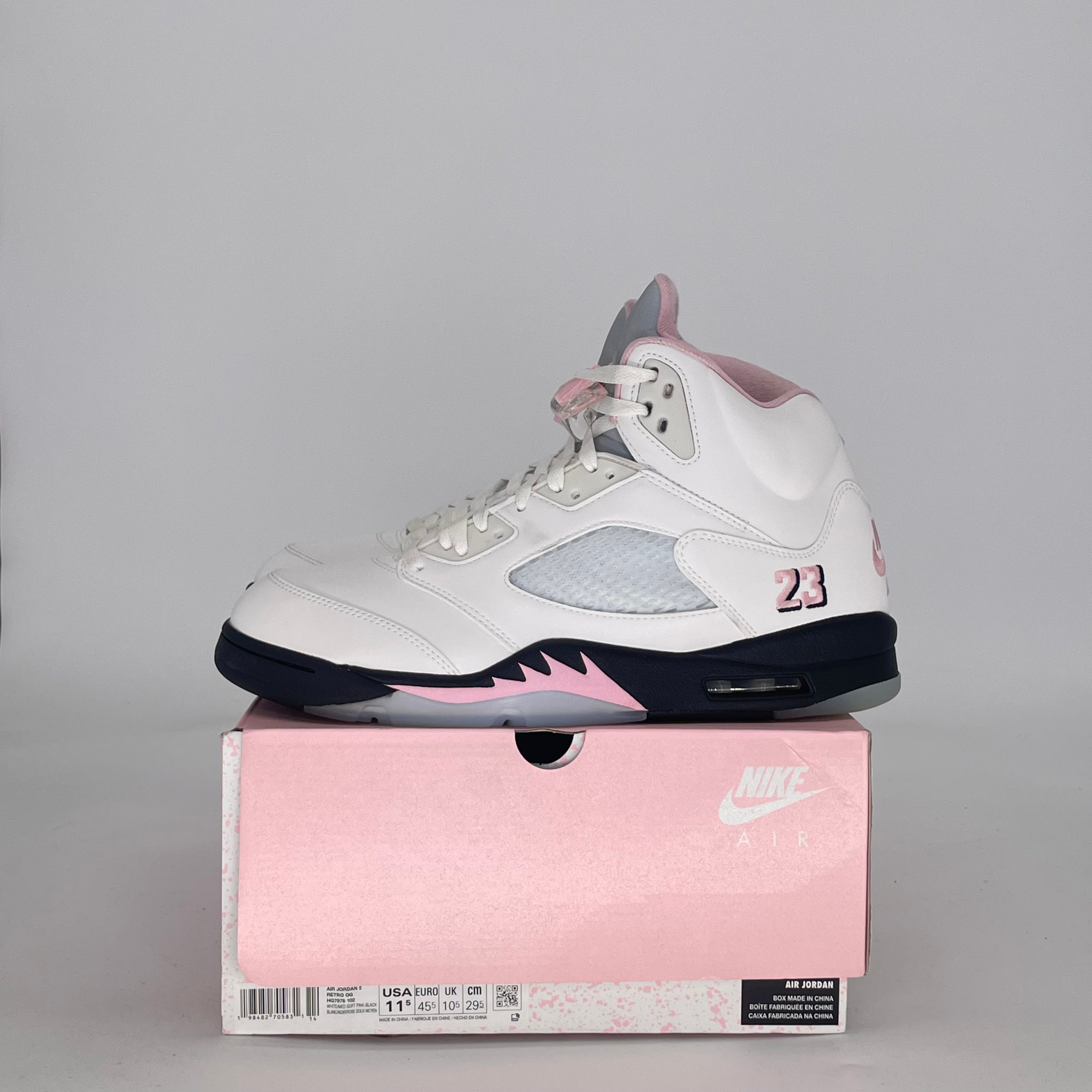 AIR JORDAN 5 MEDIUM SOFT PINK HQ7978-102 SIZE 11.5/13W