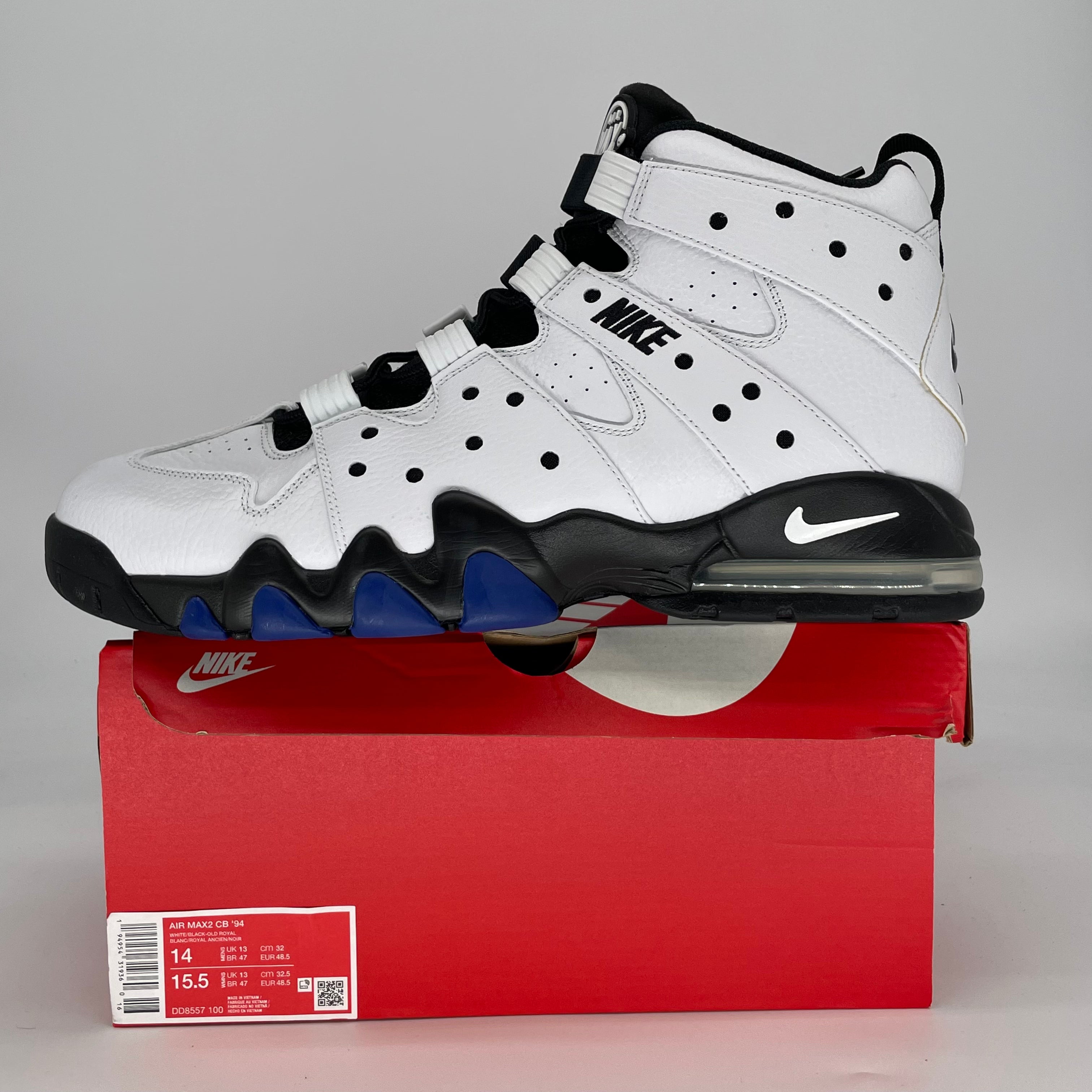 NIKE AIR MAX 2 CB 94 WHITE OLD ROYAL DD8557-100 SIZE 14/15.5W