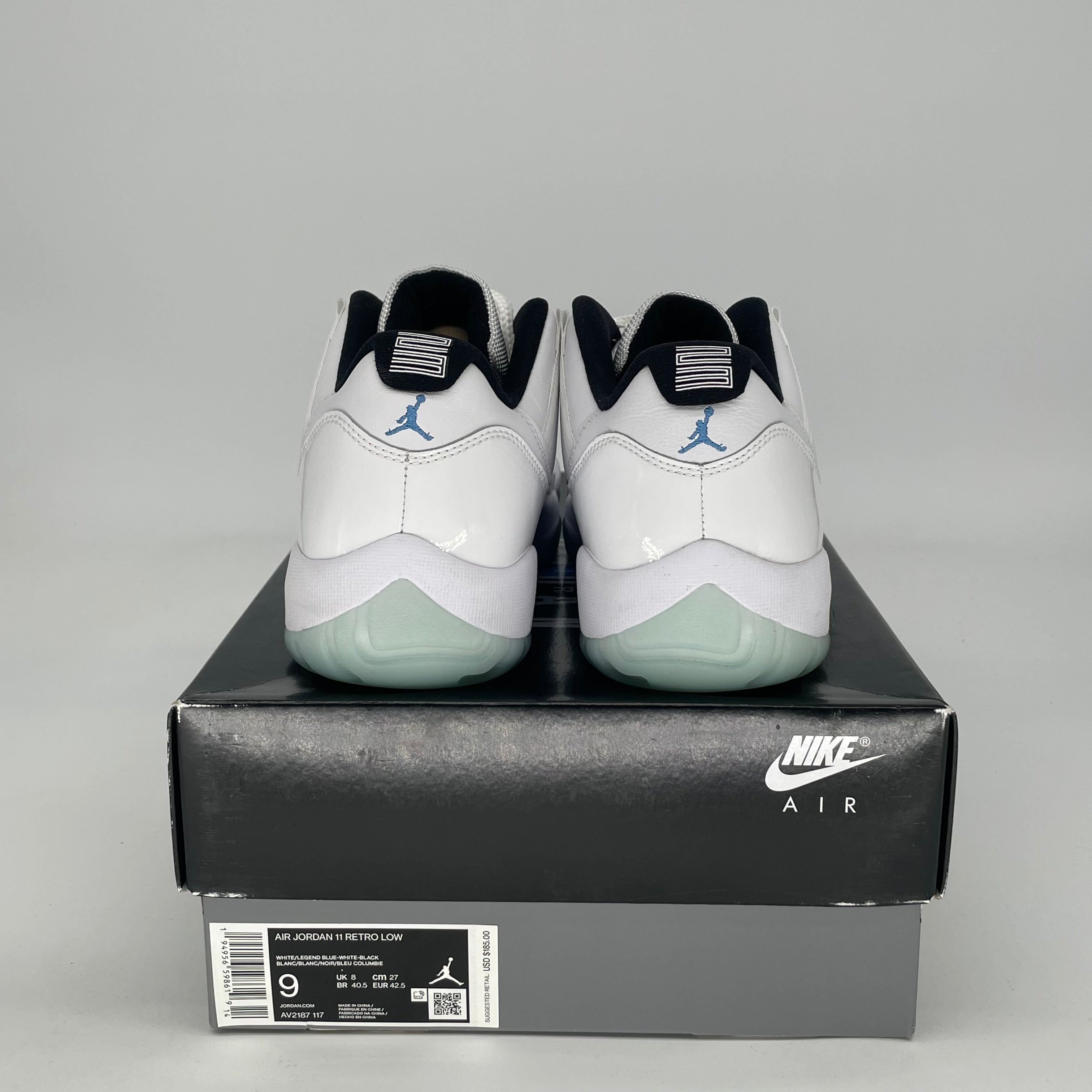 AIR JORDAN 11 LOW LEGEND BLUE AV2187-117 SIZE 9/10.5W