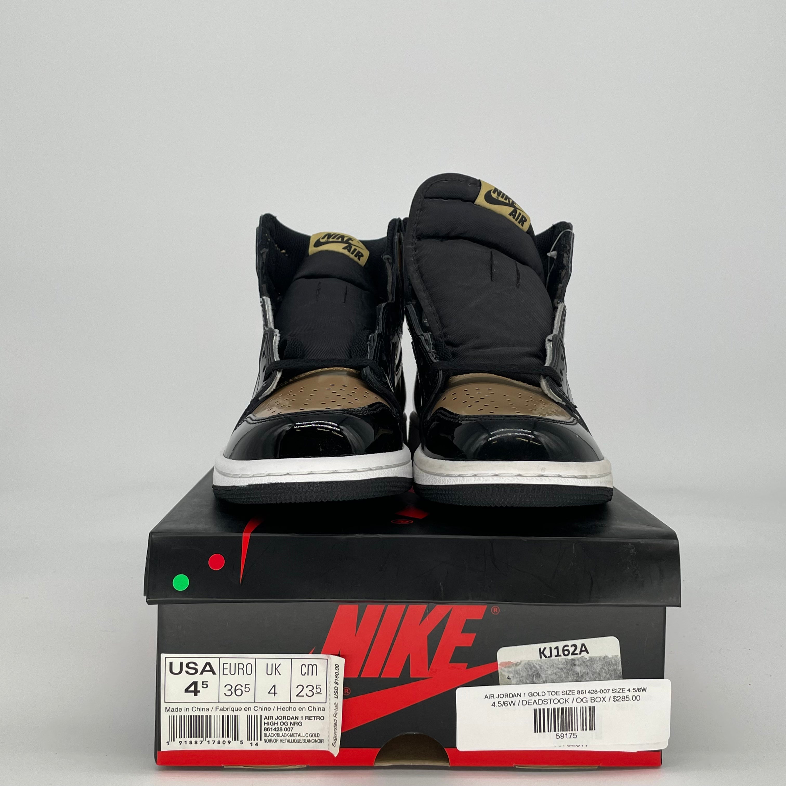 AIR JORDAN 1 GOLD TOE SIZE 861428-007 SIZE 4.5/6W