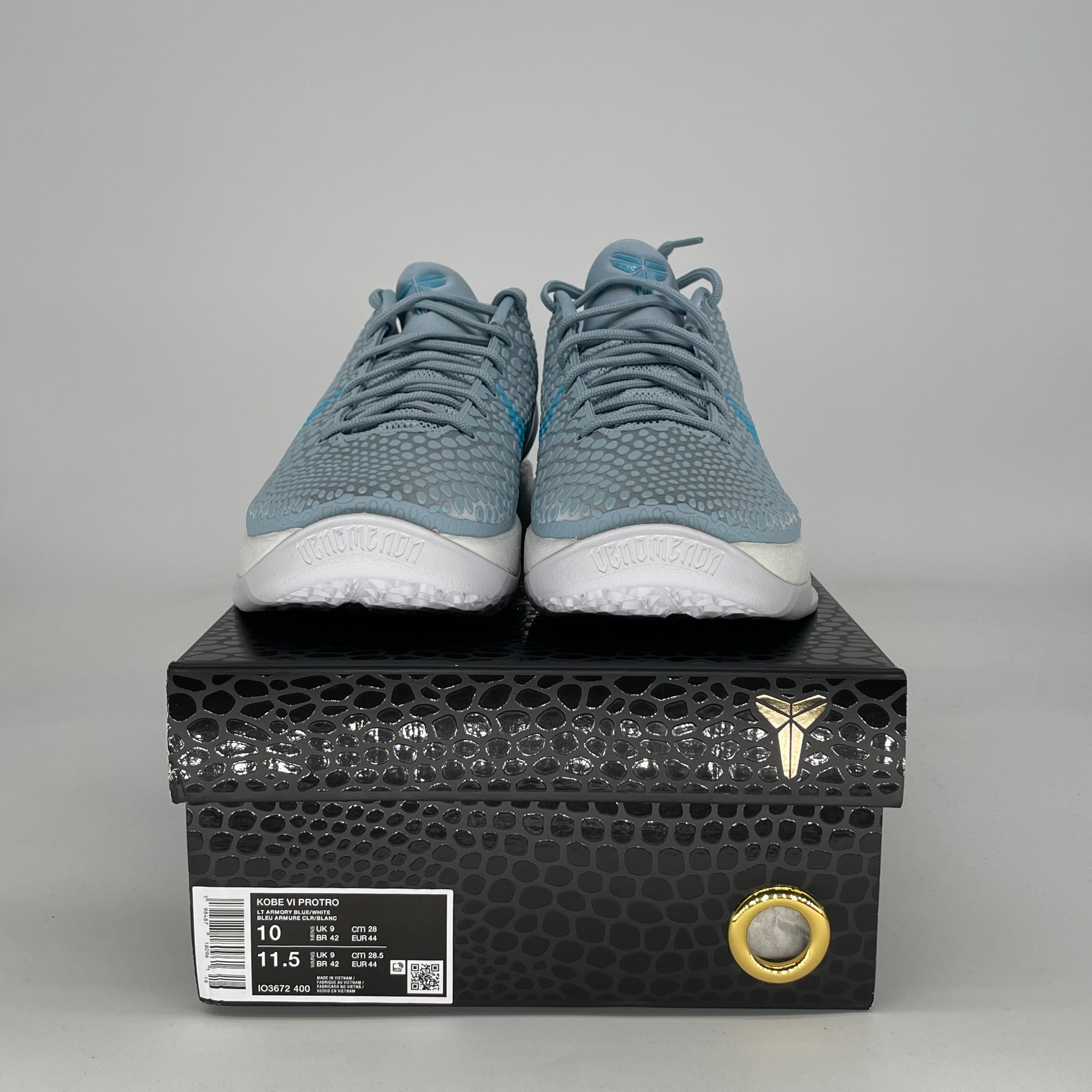 NIKE KOBE 6 PROTRO CAITLIN CLARK LIGHT ARMORY BLUE IO3672-400 SIZE 10/11.5W