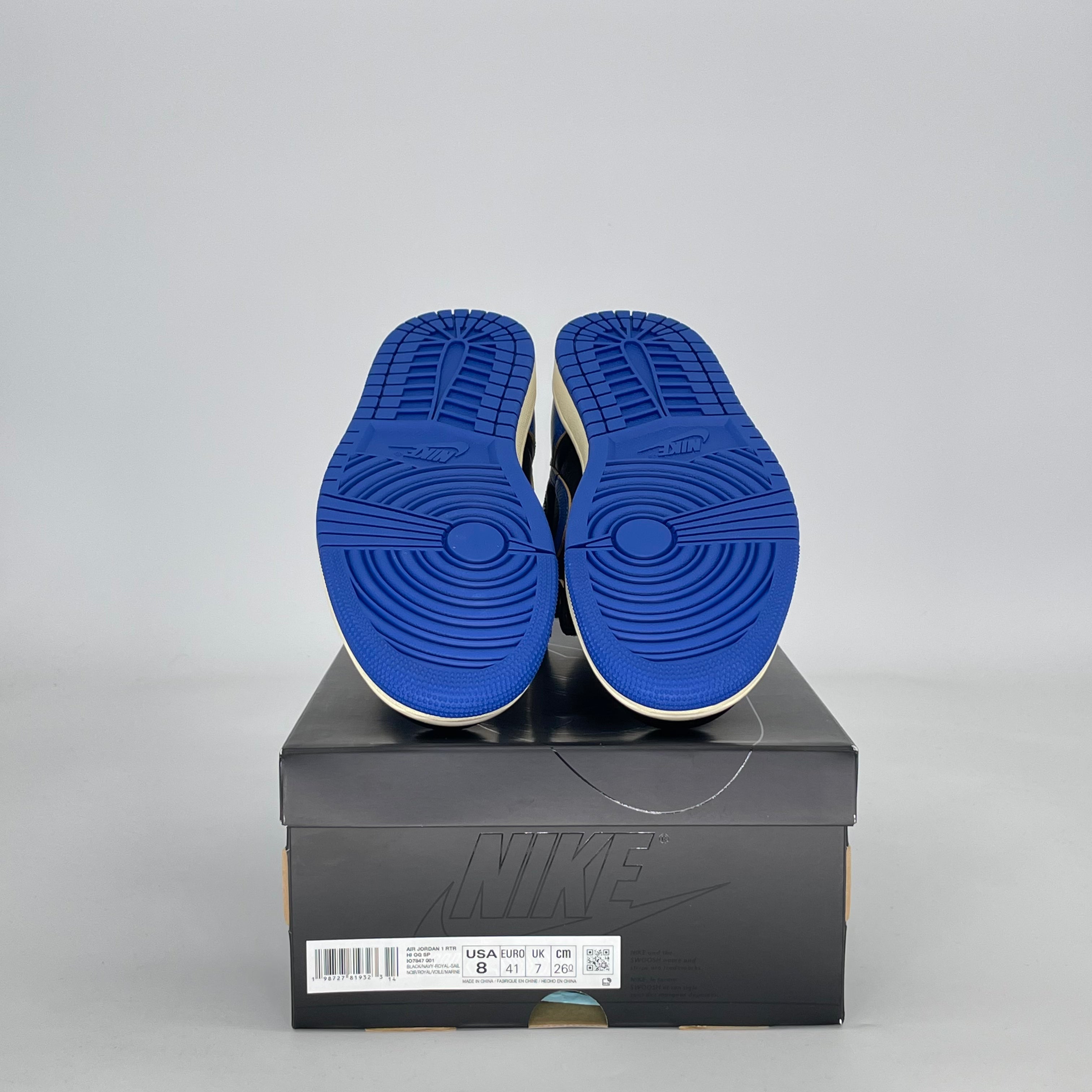 AIR JORDAN 1 HIGH FRAGMENT X UNION LA SPORT ROYAL IO7847-001 SIZE 8/9.5W
