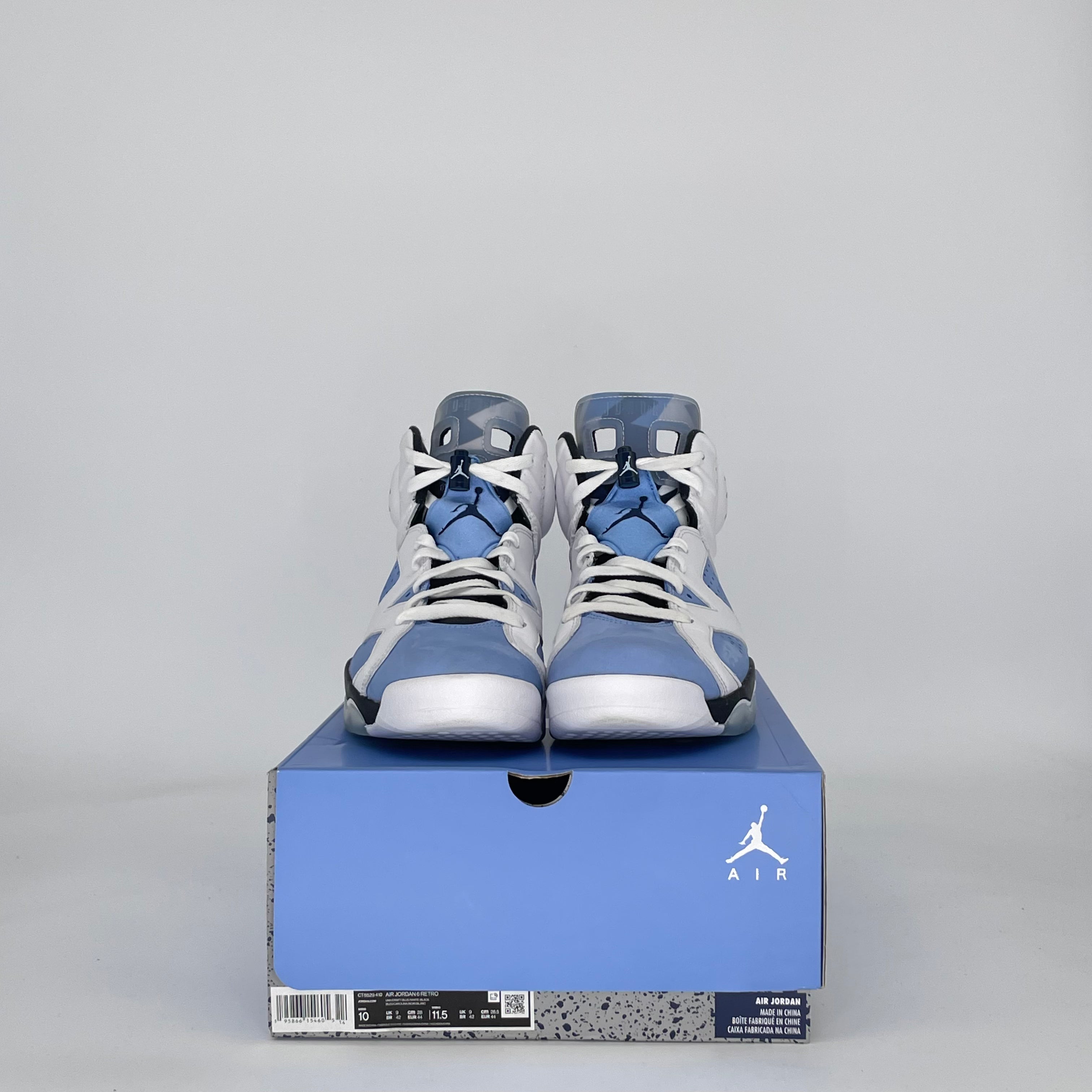 AIR JORDAN 6 UNC WHITE CT8529-410 SIZE 10/11.5W
