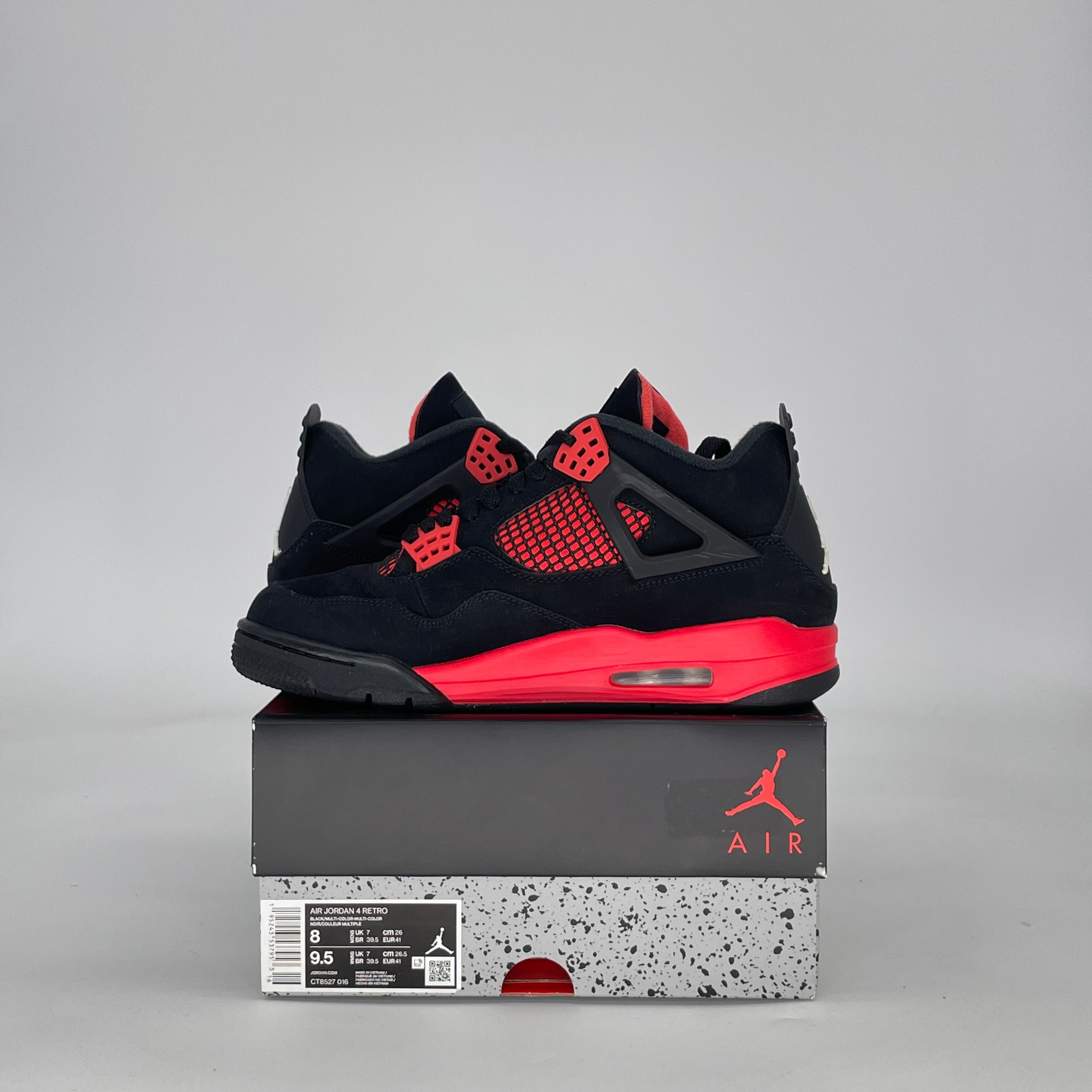 AIR JORDAN 4 RED THUNDER CT8527-016 SIZE 8/9.5W