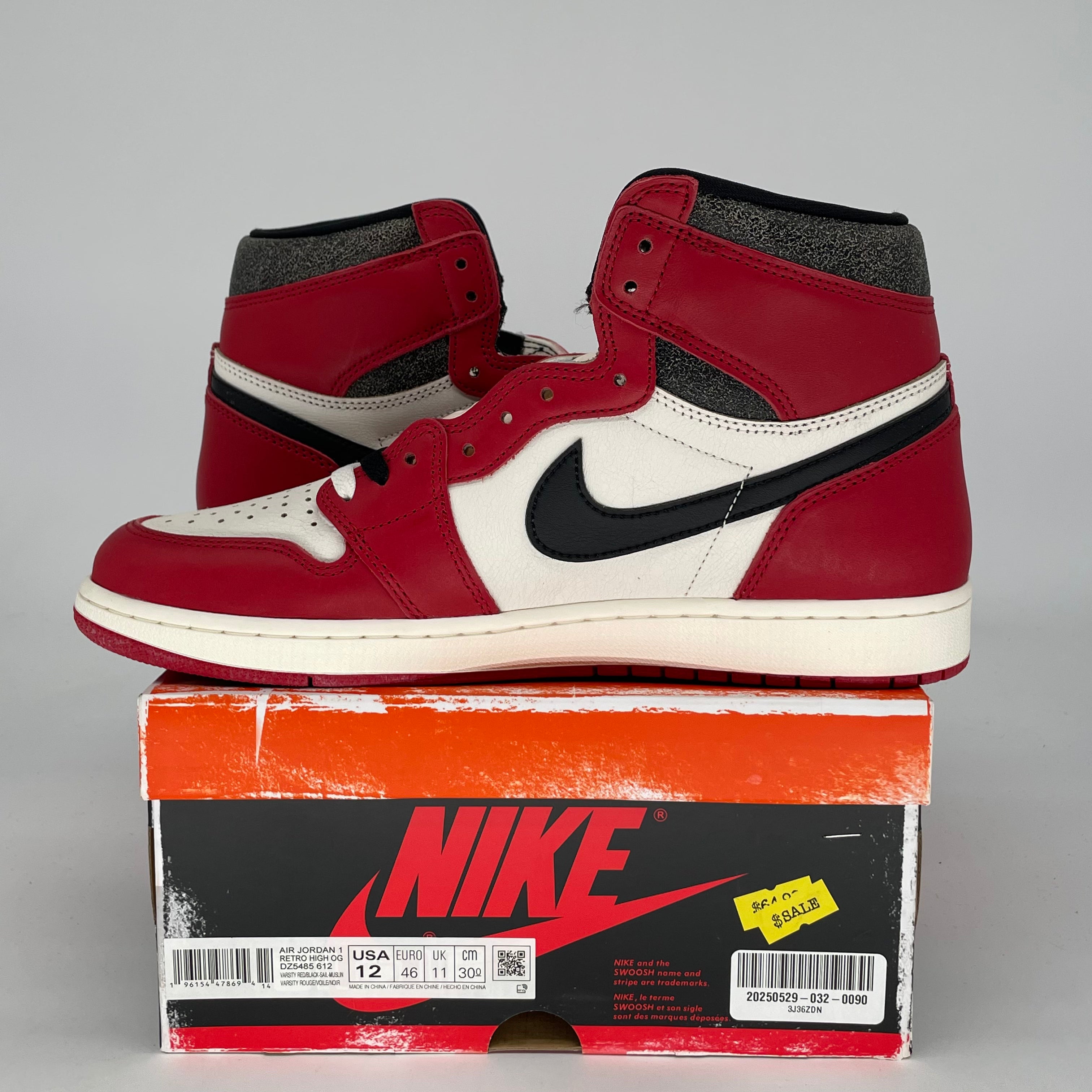 AIR JORDAN 1 LOST AND FOUND DZ5485-612 SIZE 12/13.5W