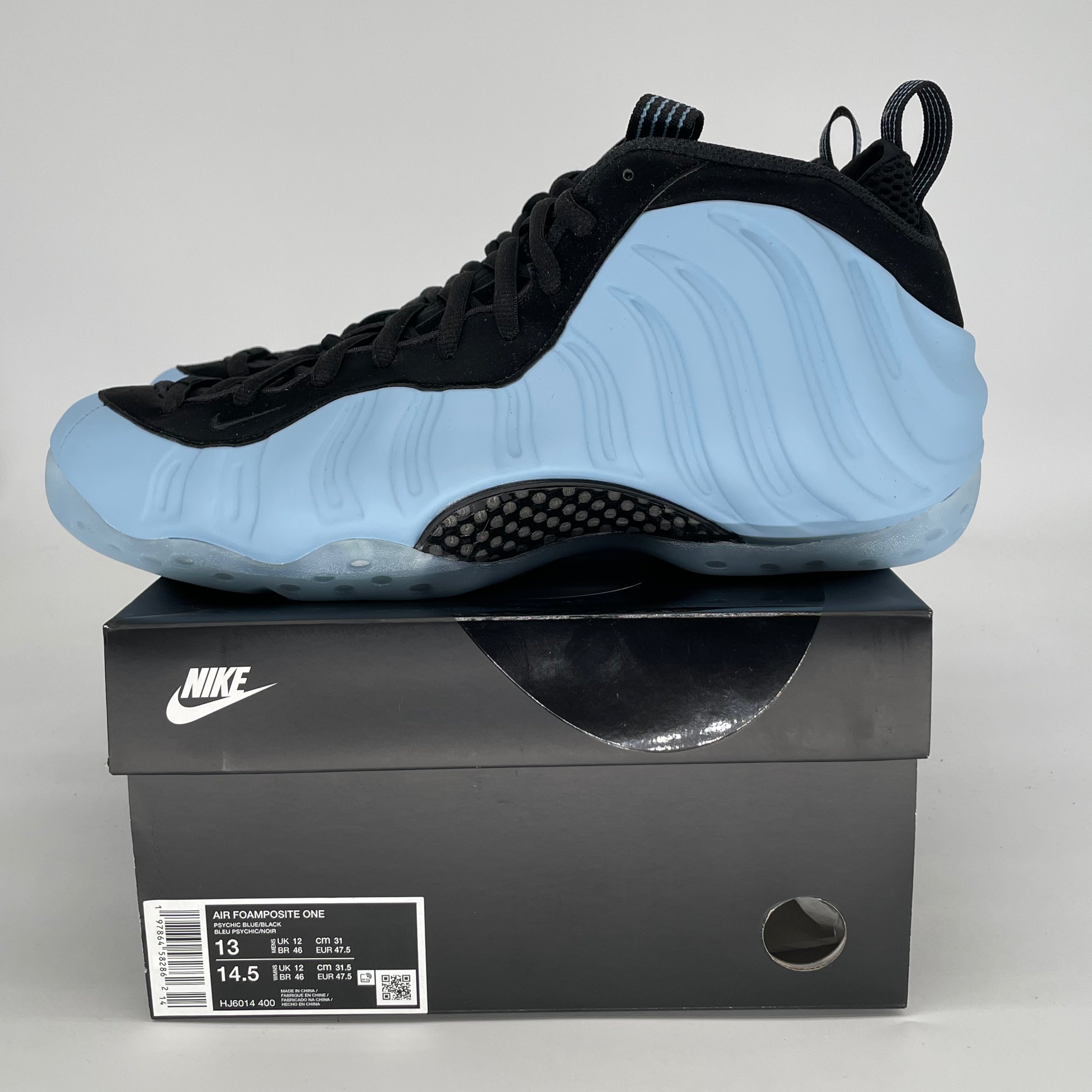 NIKE AIR FOAMPOSITE ONE PSYCHIC BLUE HJ6014-400 SIZE 13/14.5W
