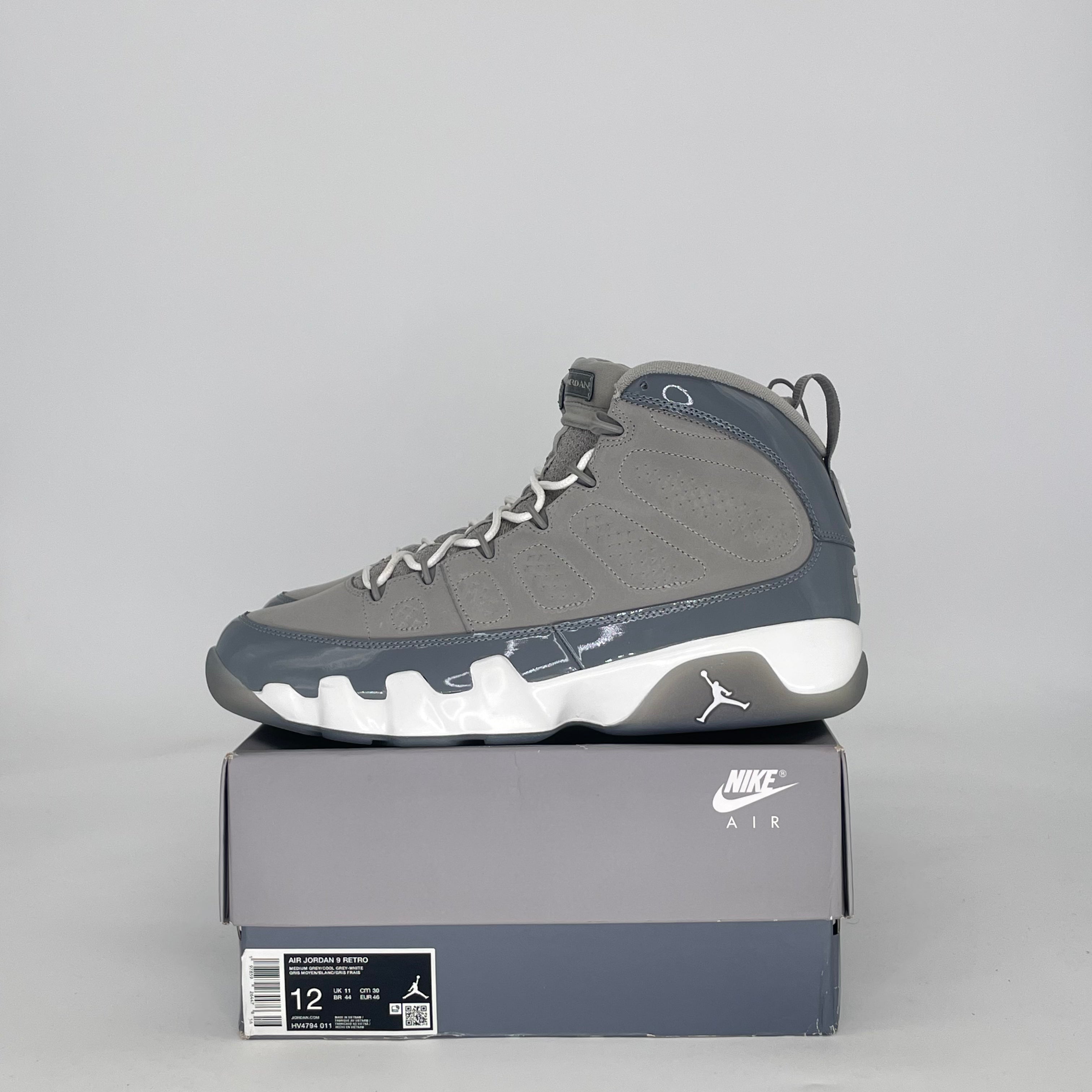 AIR JORDAN 9 COOL GREY HV4794-011 SIZE 12/13.5W