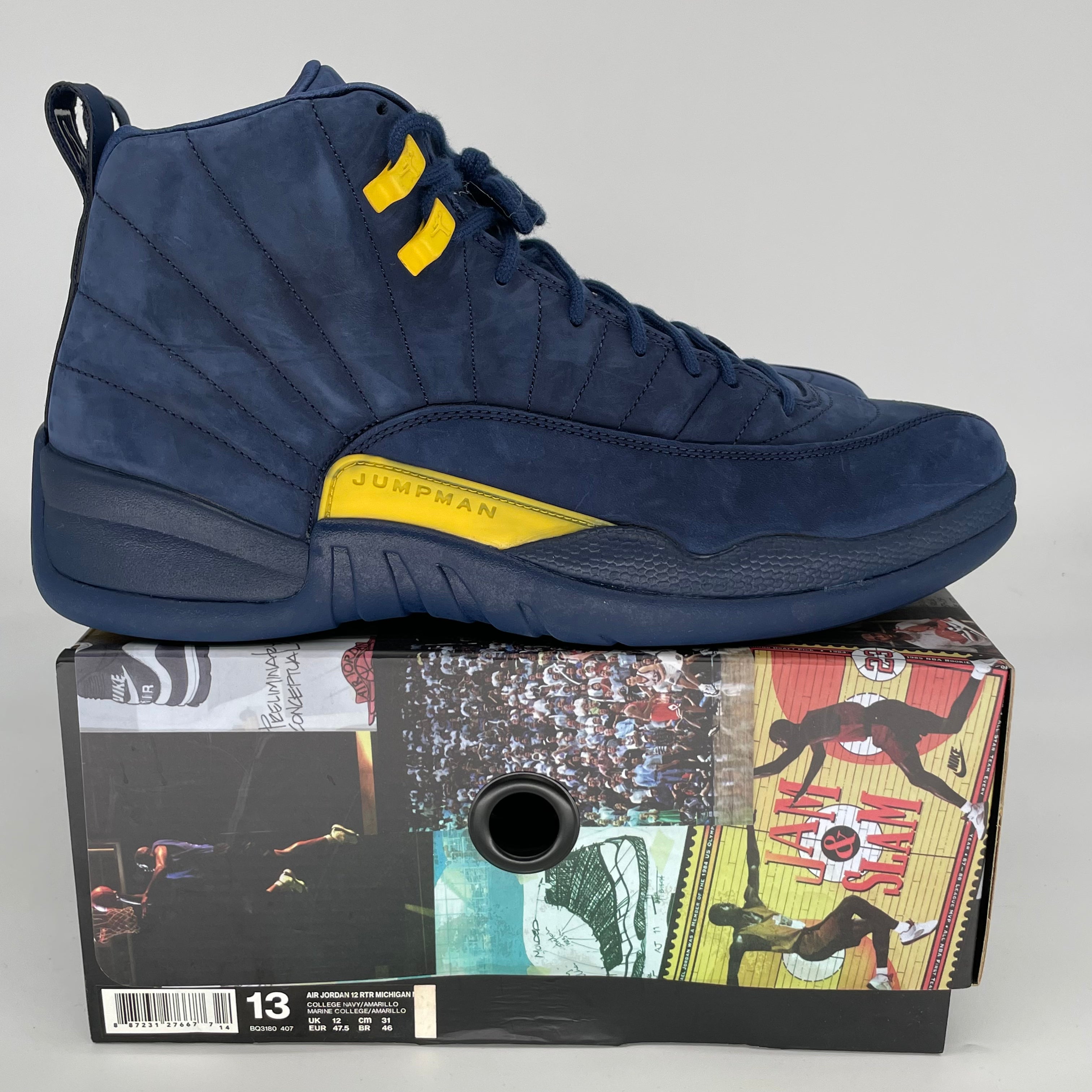AIR JORDAN 12 MICHIGAN BQ3180-407 SIZE 13/14.5W