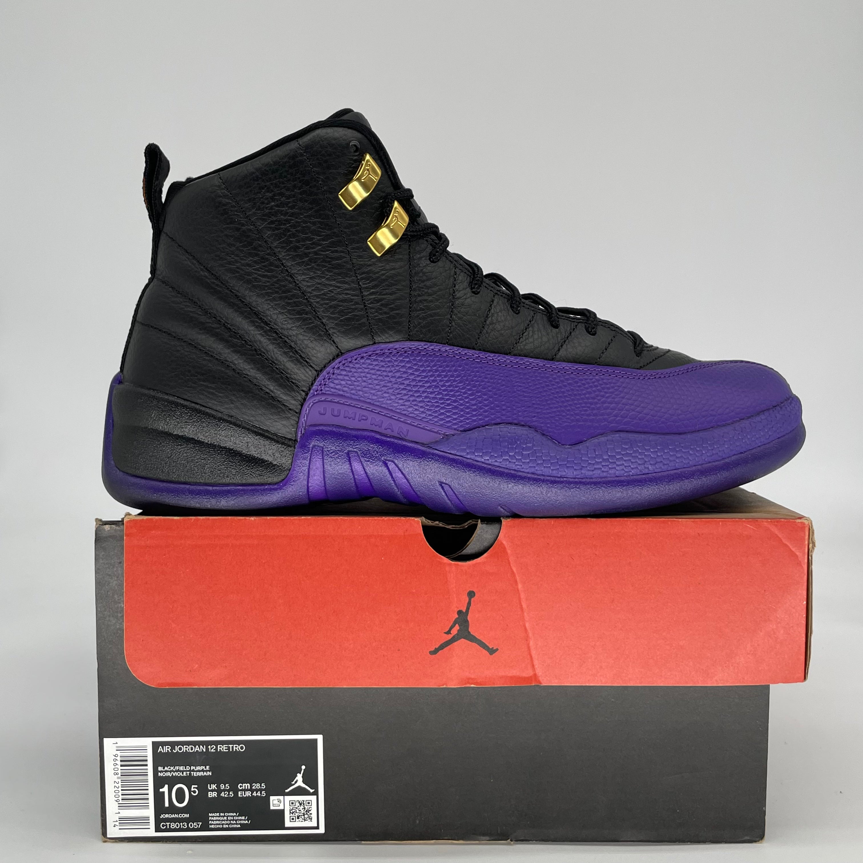 AIR JORDAN 12 FIELD PURPLE CT8013-057 SIZE 10/11.5W