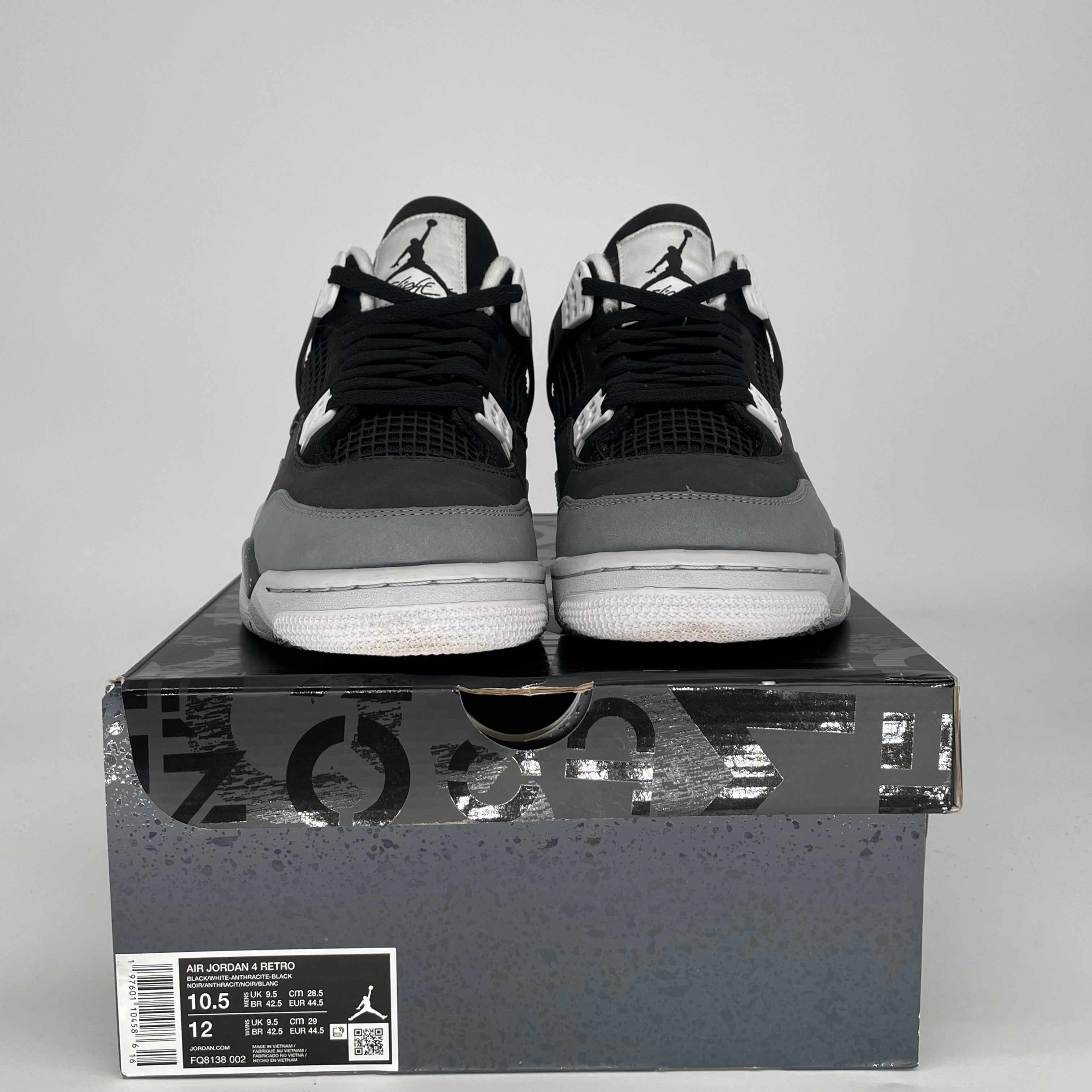 AIR JORDAN 4 FEAR FQ8138-002 SIZE 10.5/12W