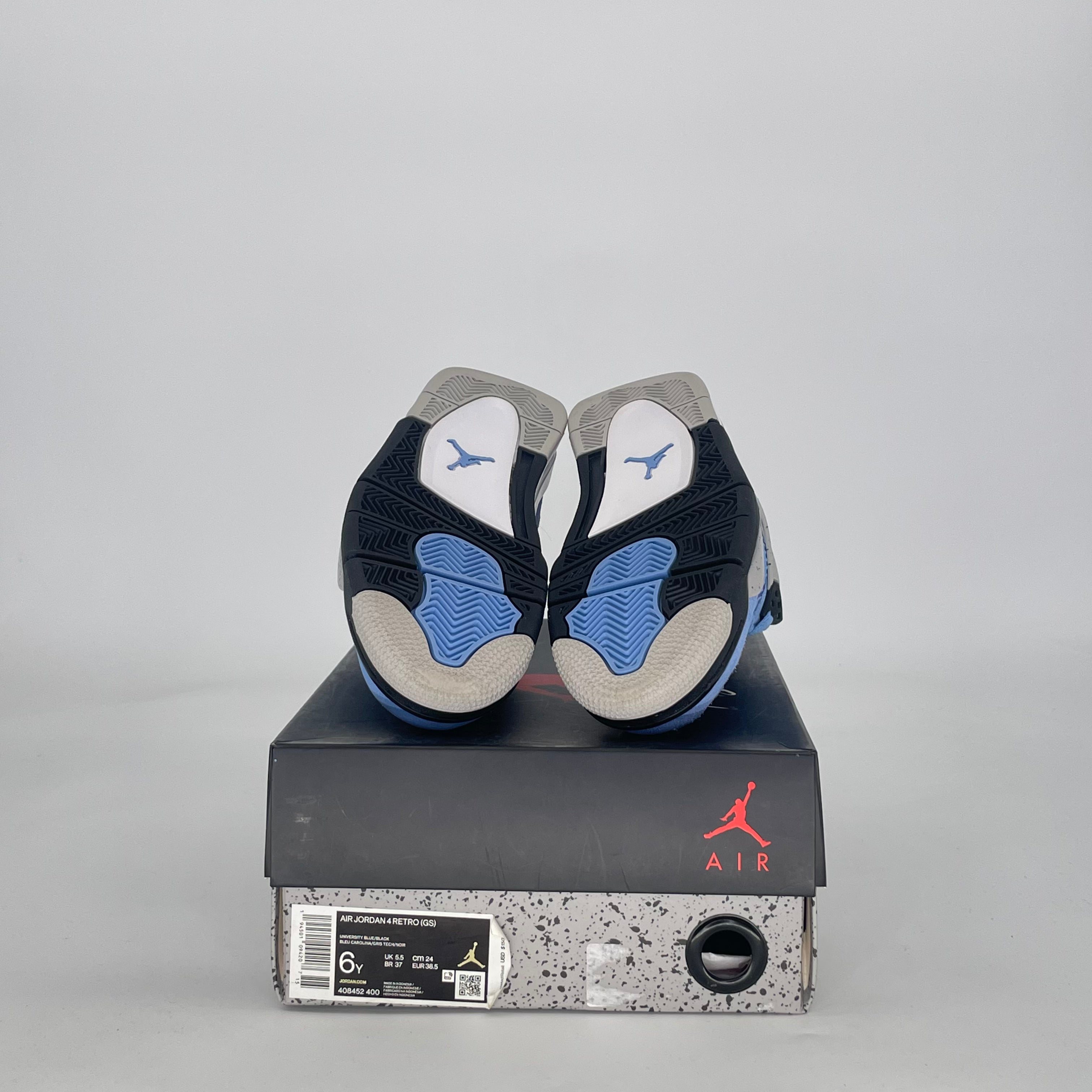 AIR JORDAN 4 UNIVERSITY BLUE 408452-400 SIZE 6/7.5W GS
