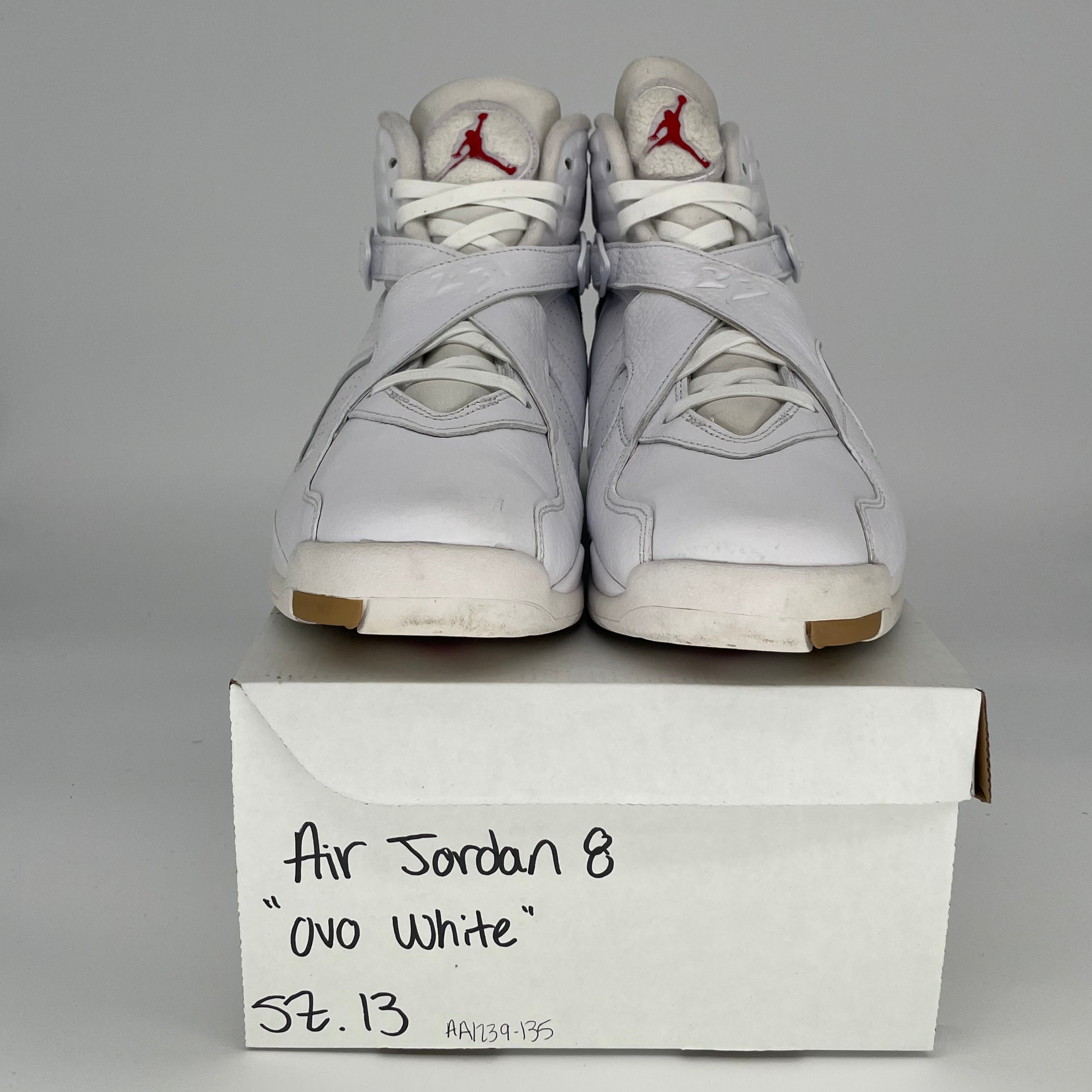 AIR JORDAN 8 OVO WHITE  AA1239-135 SIZE 13/14.5W