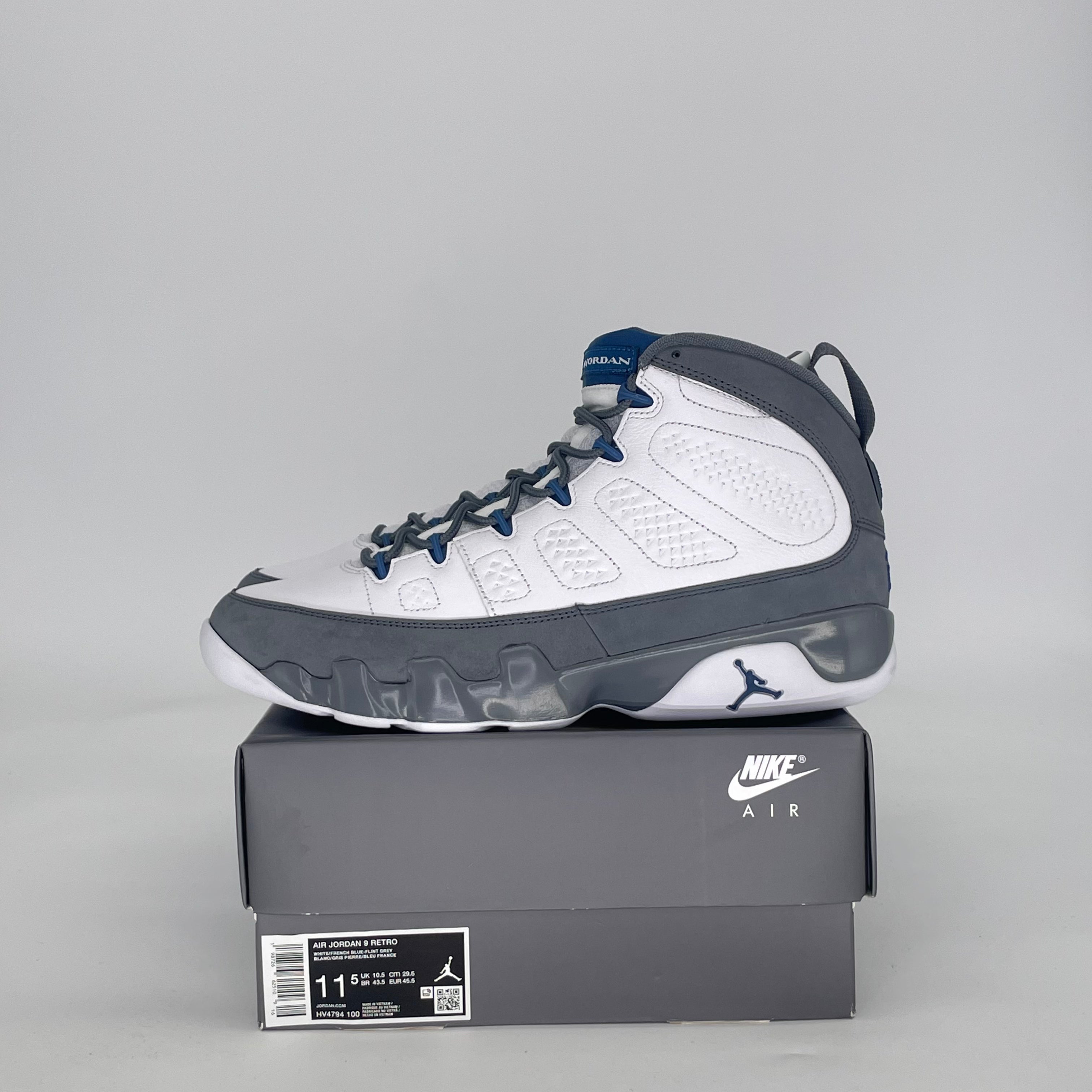 AIR JORDAN 9 FLINT GREY FRENCH BLUE HV4794-100 SIZE 11.5/13W