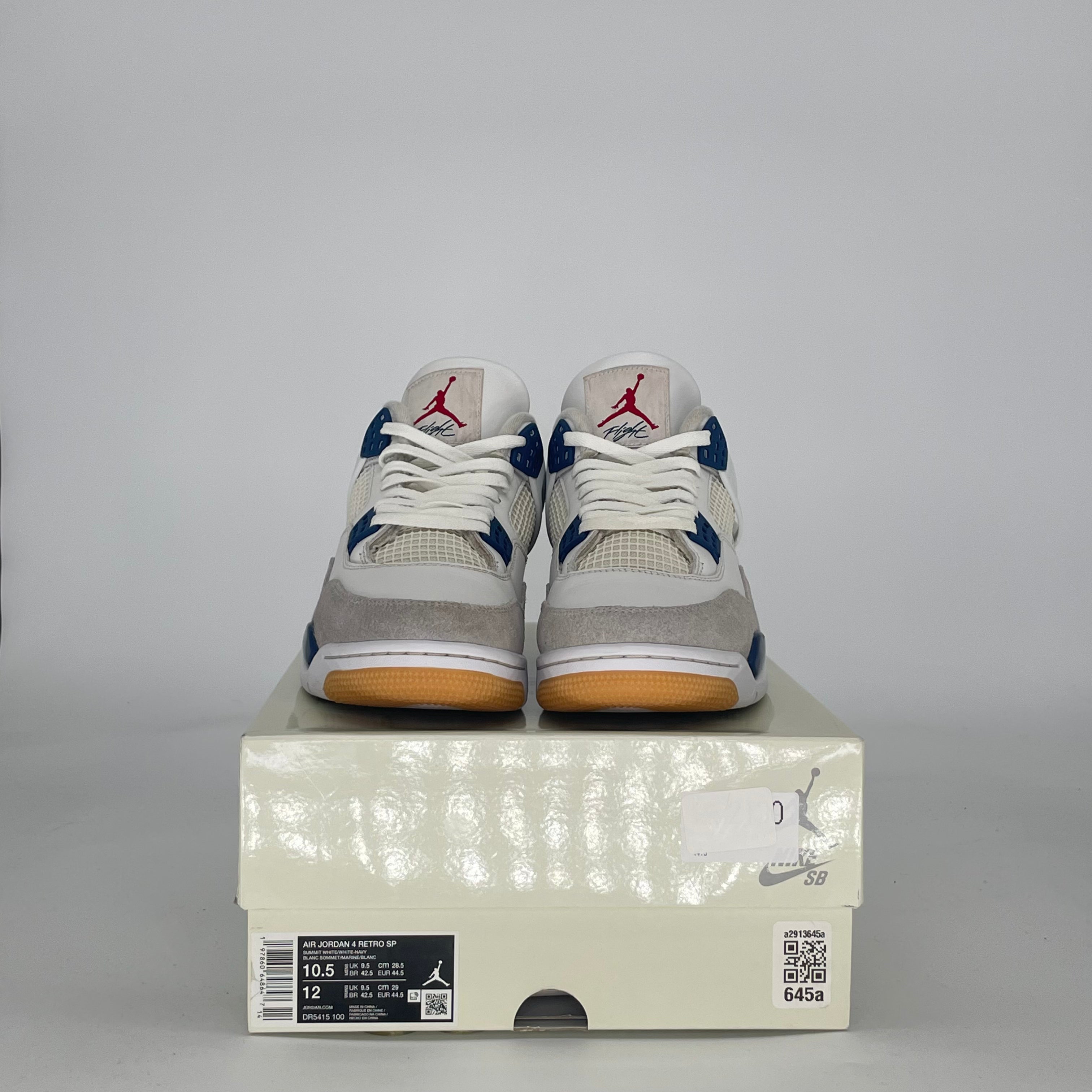 AIR JORDAN 4 SB NAVY DR5415-100 SIZE 10.5/12W