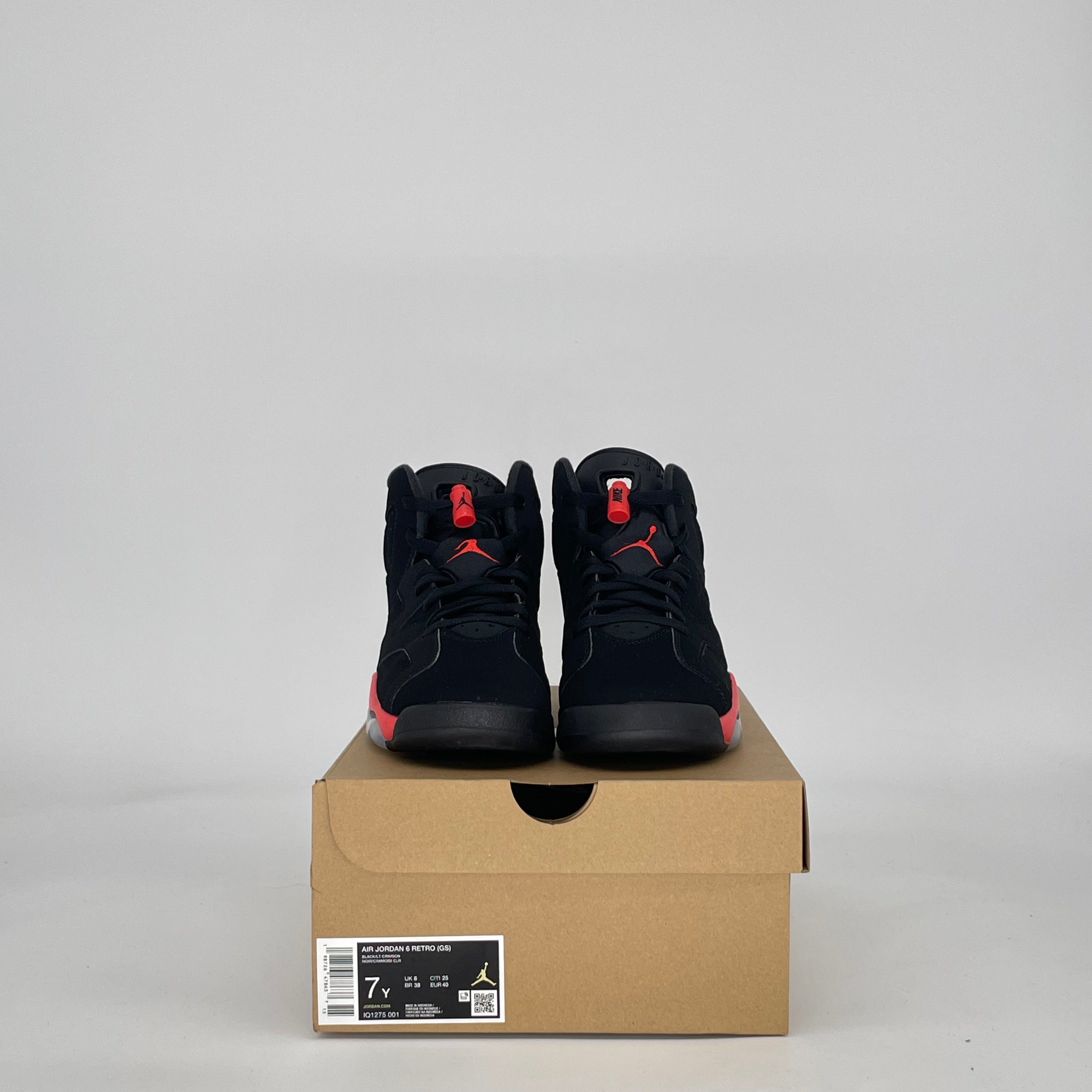 AIR JORDAN 6 INFRARED SALESMAN IQ1275-001 SIZE 7/8.5W GS