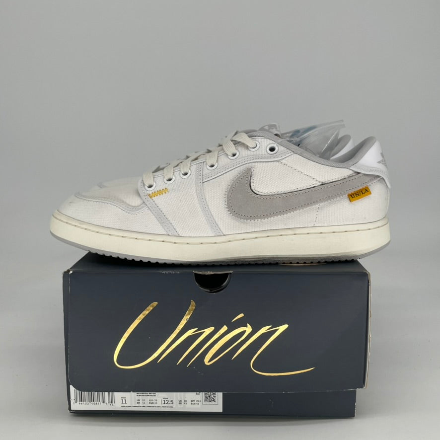 AIR JORDAN 1 LOW X UNION WHITE CANVAS DO8912-101 SIZE 11/12.5W