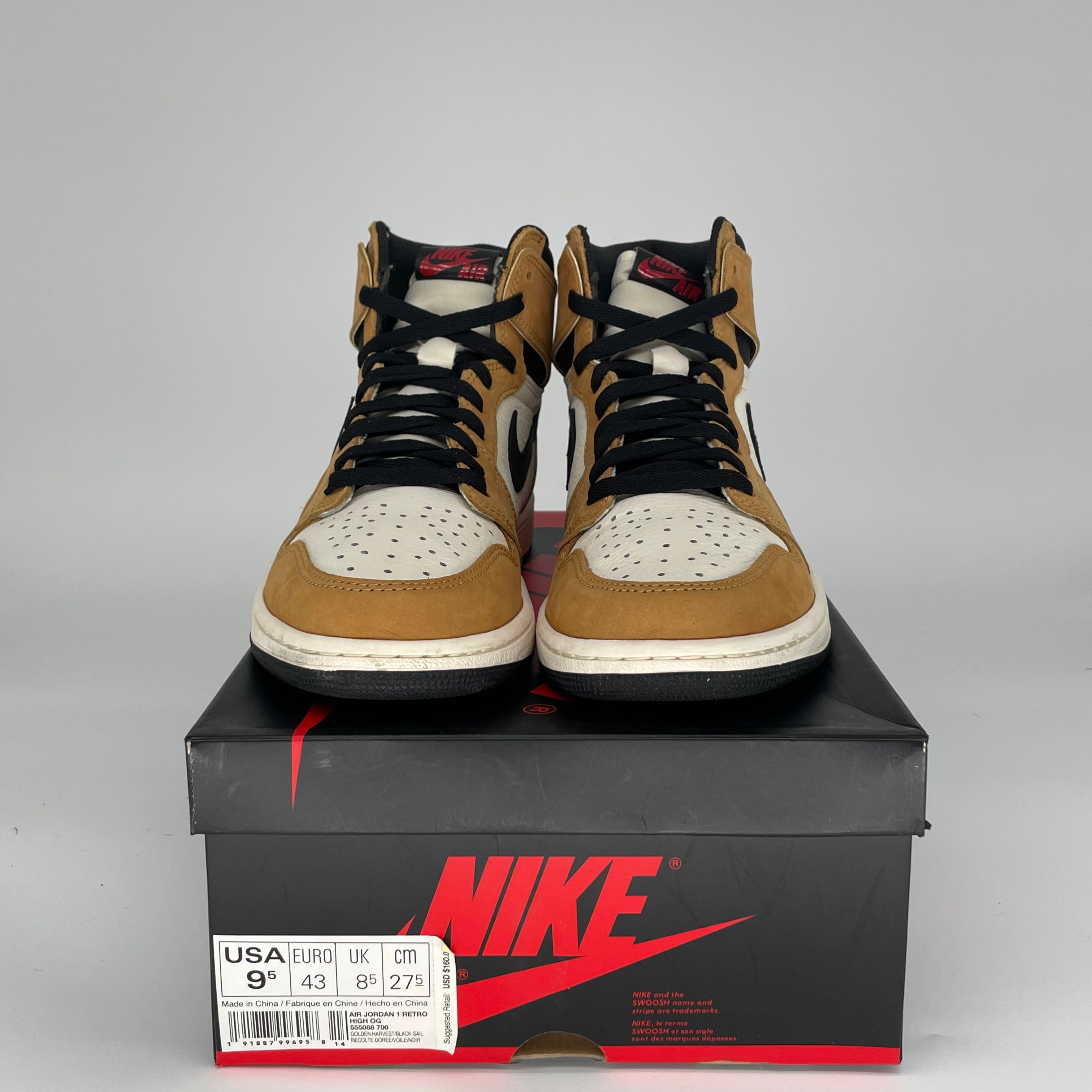 AIR JORDAN 1 ROOKIE OF THE YEAR 555088-700 SIZE 9.5/11W