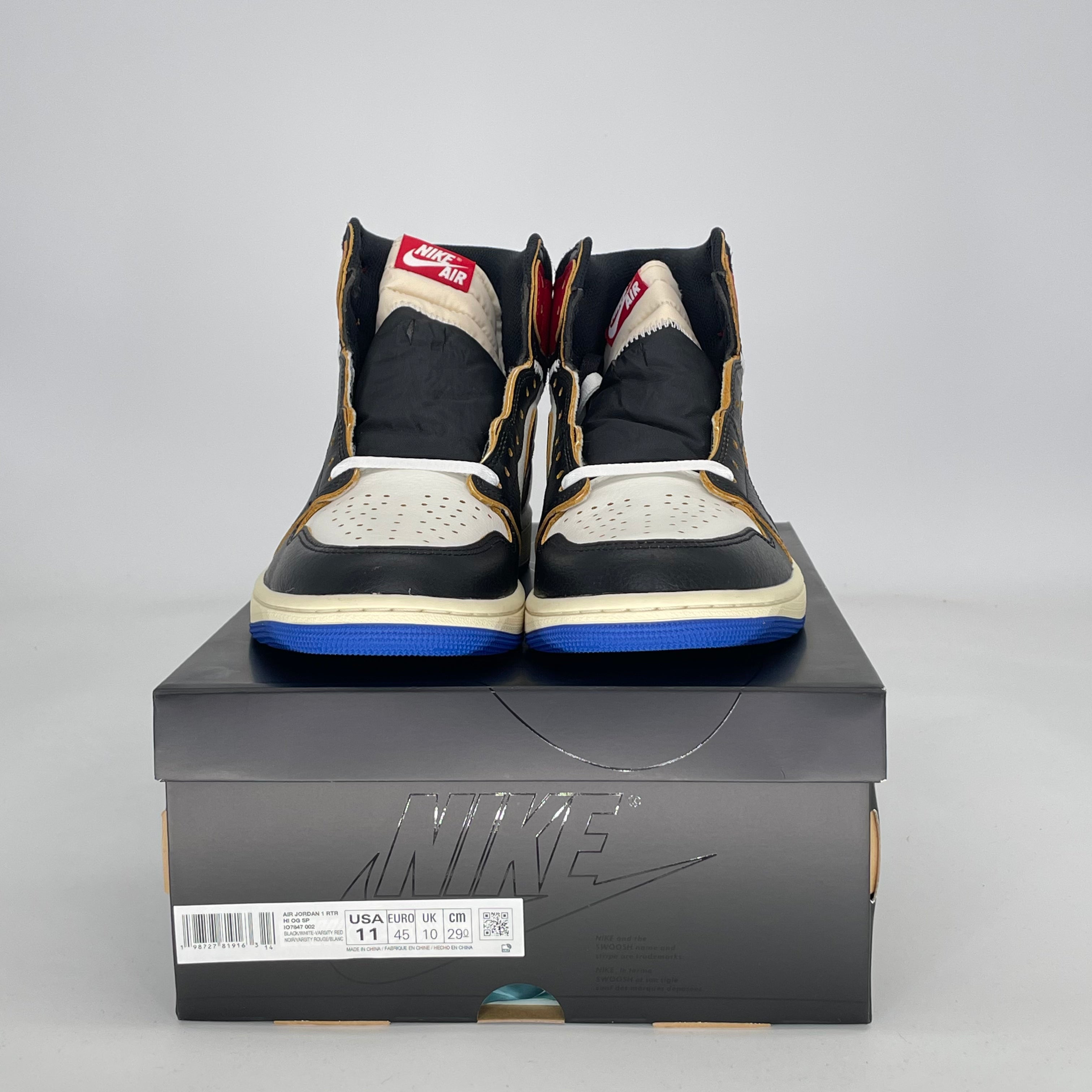 Air Jordan 1 Fragment x Union LA Size 11/12.5W - Varsity Red/Sport Roy