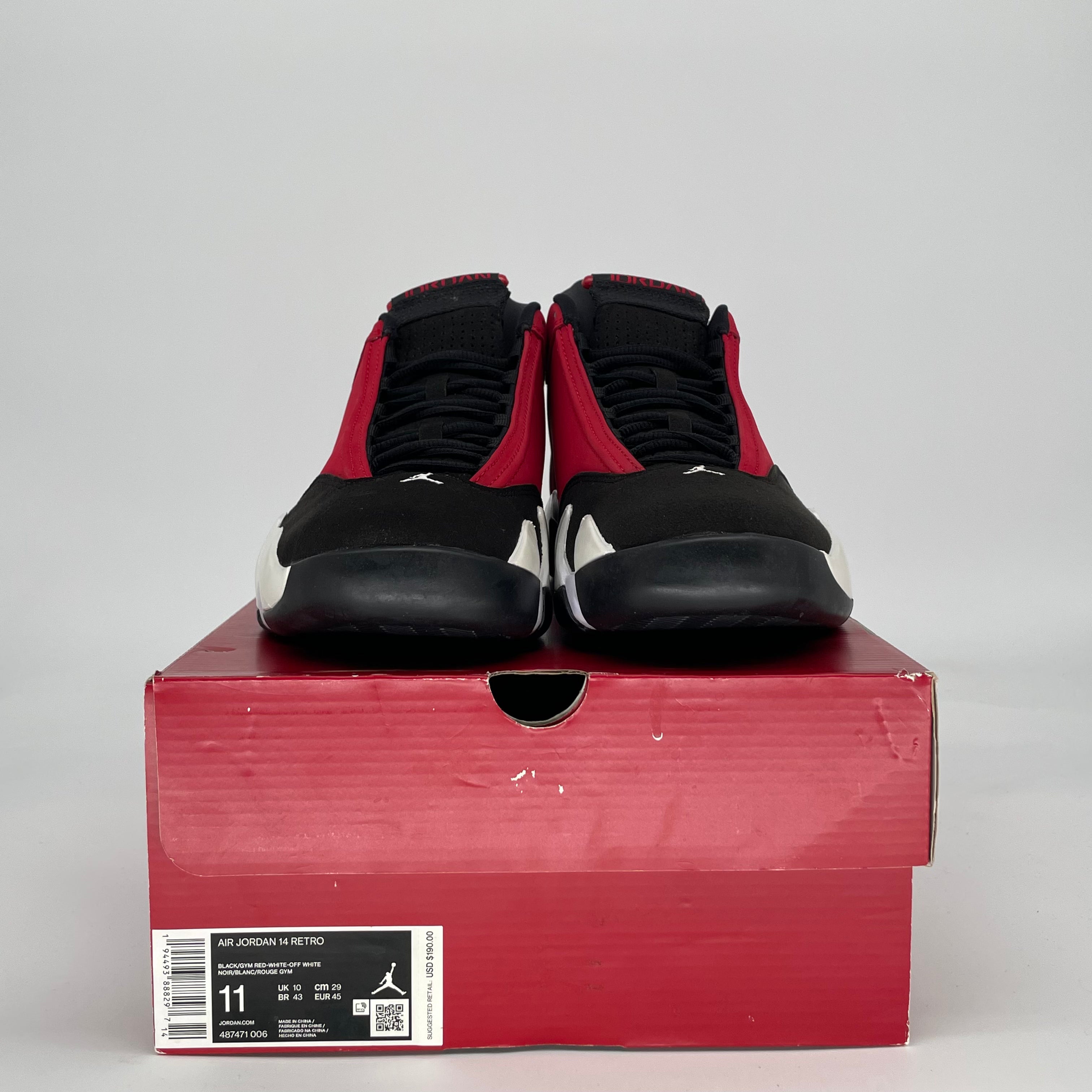 AIR JORDAN 14 GYM RED TORO 487471-006 SIZE 11/12.5W