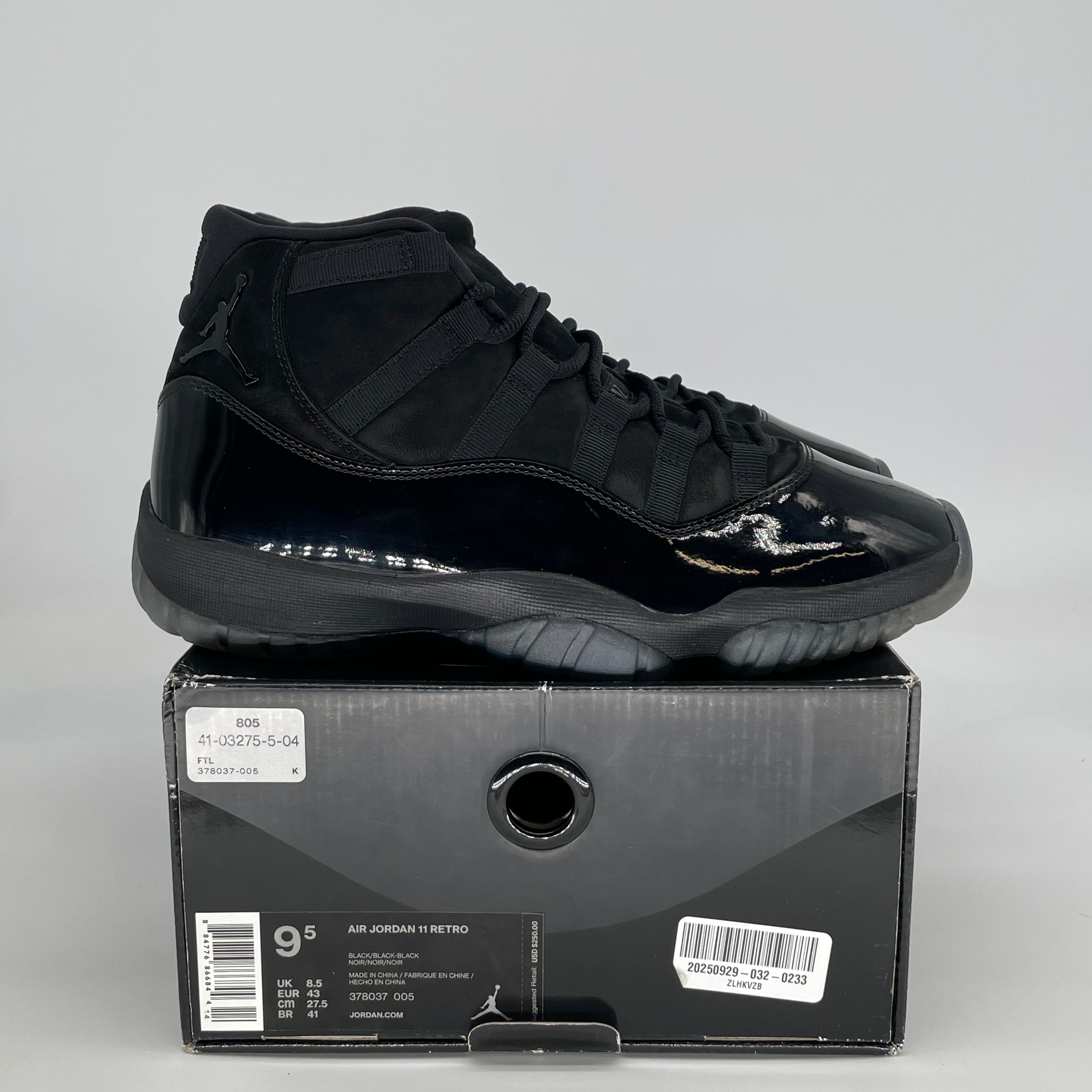 AIR JORDAN 11 CAP AND GOWN 378037-005 SIZE 11.5/13W