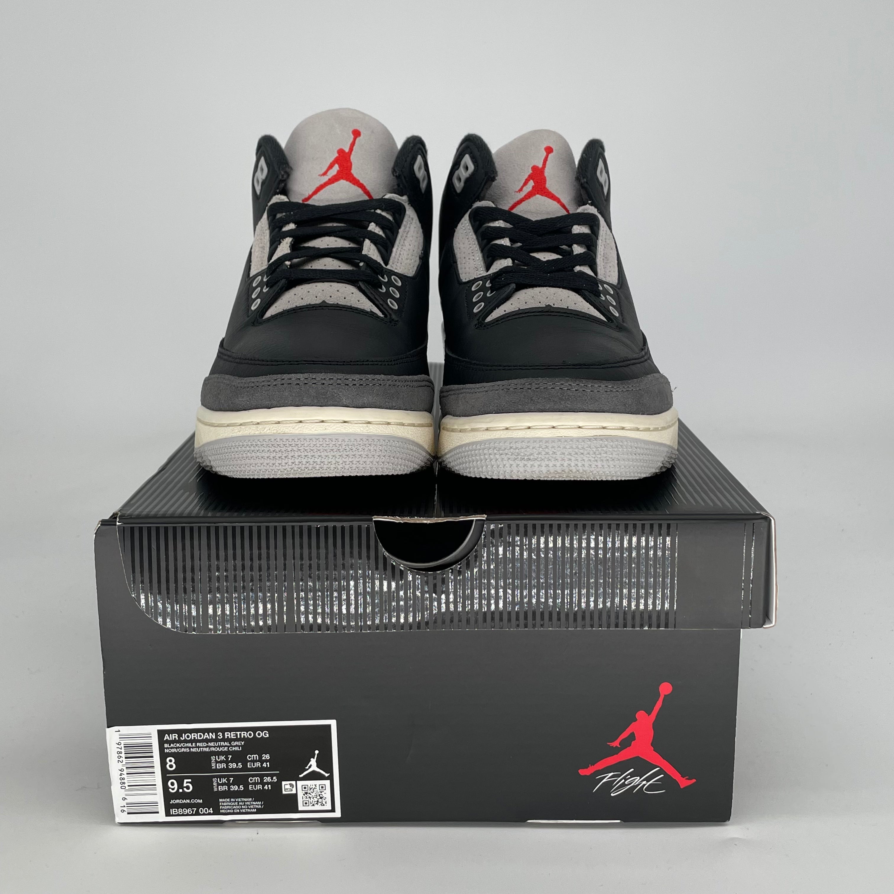 AIR JORDAN 3 RARE AIR IB8967-004 SIZE 8/9.5W