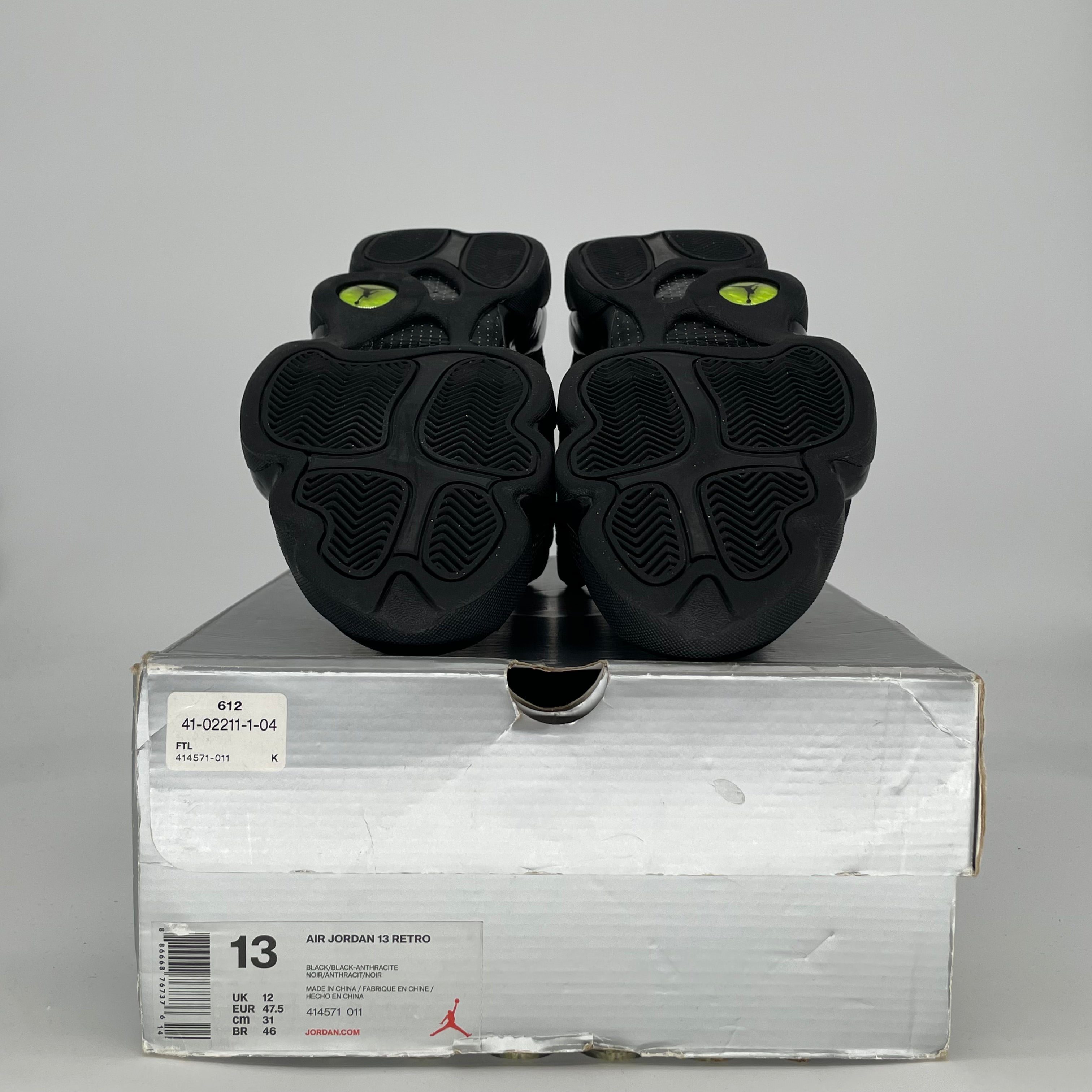 AIR JORDAN 13 BLACK CAT 414571-011 SIZE 13/14.5W