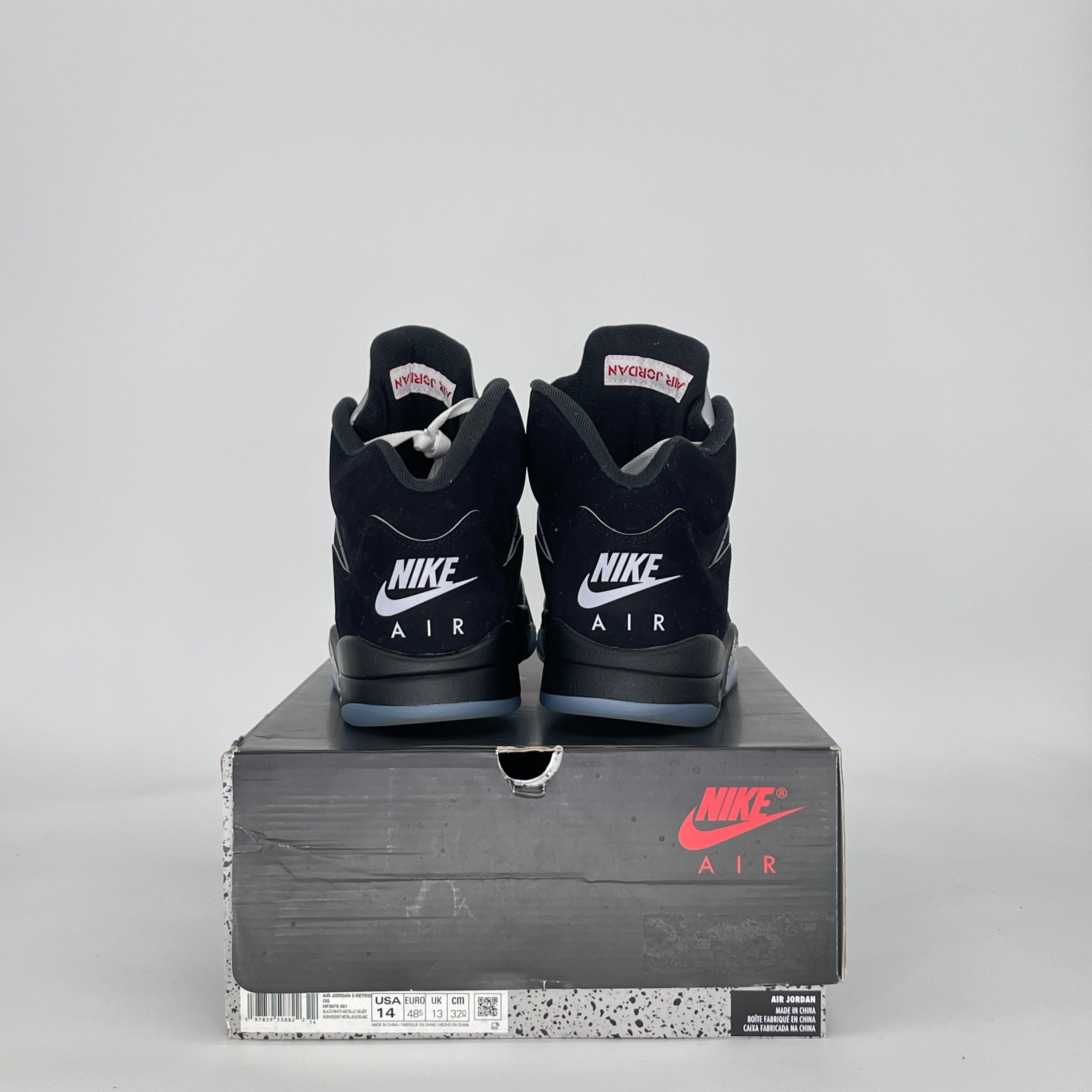 AIR JORDAN 5 BLACK METALLIC REIMAGINED HF3975-001 SIZE 14/15.5W