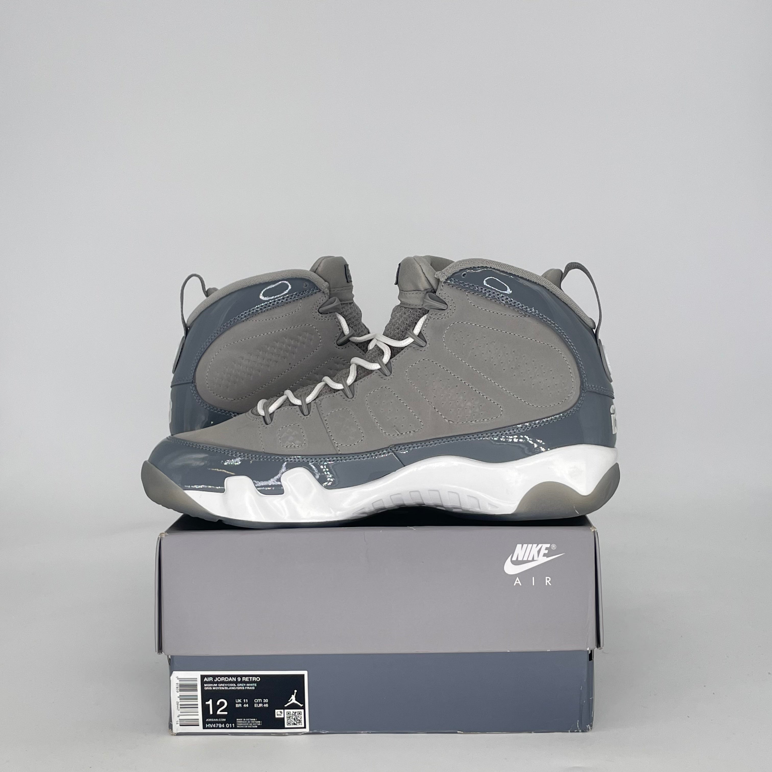 AIR JORDAN 9 COOL GREY HV4794-011 SIZE 12/13.5W