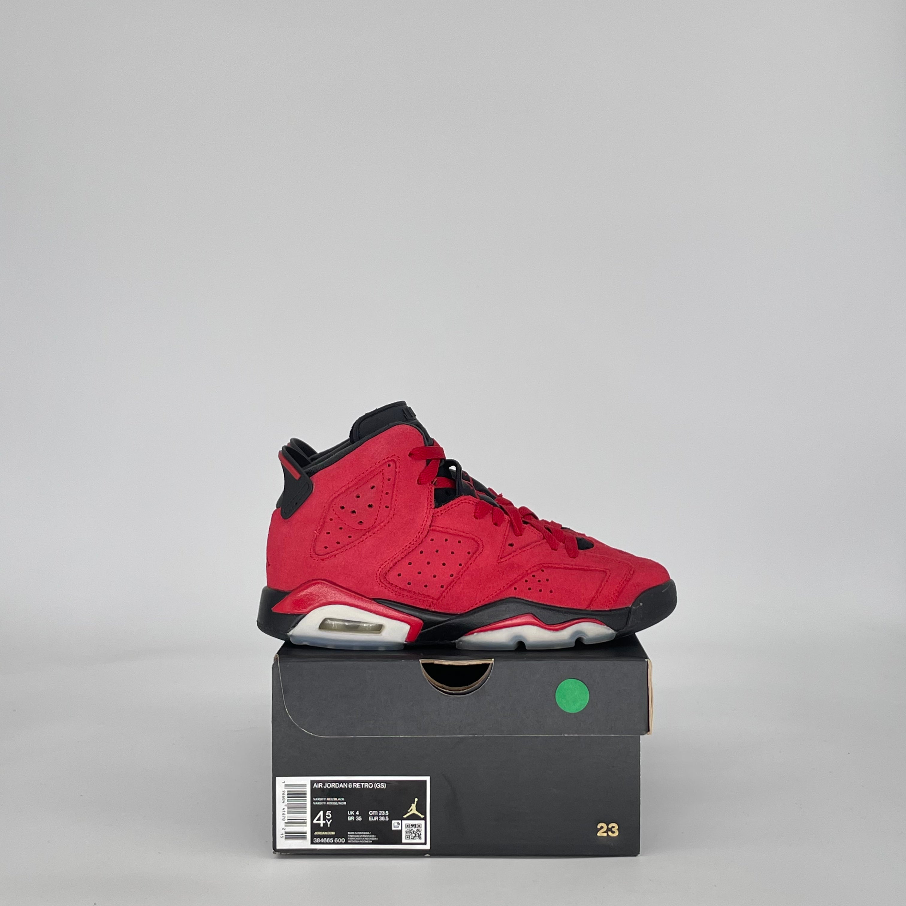 AIR JORDAN 6 TORO BRAVO 384665-600 SIZE 4.5/6W GS