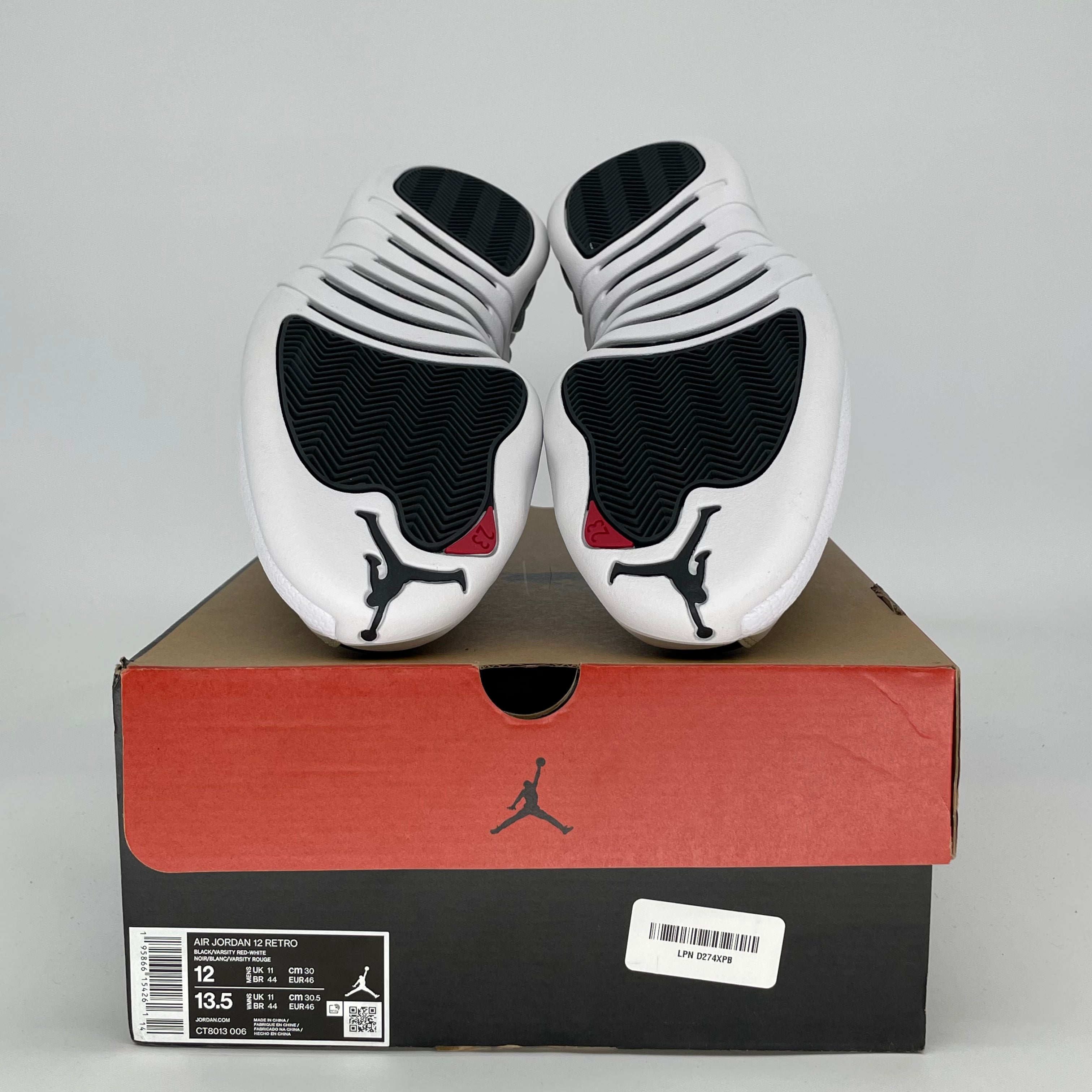 AIR JORDAN 12 PLAYOFFS CT8013-006 SIZE 12/13.5W