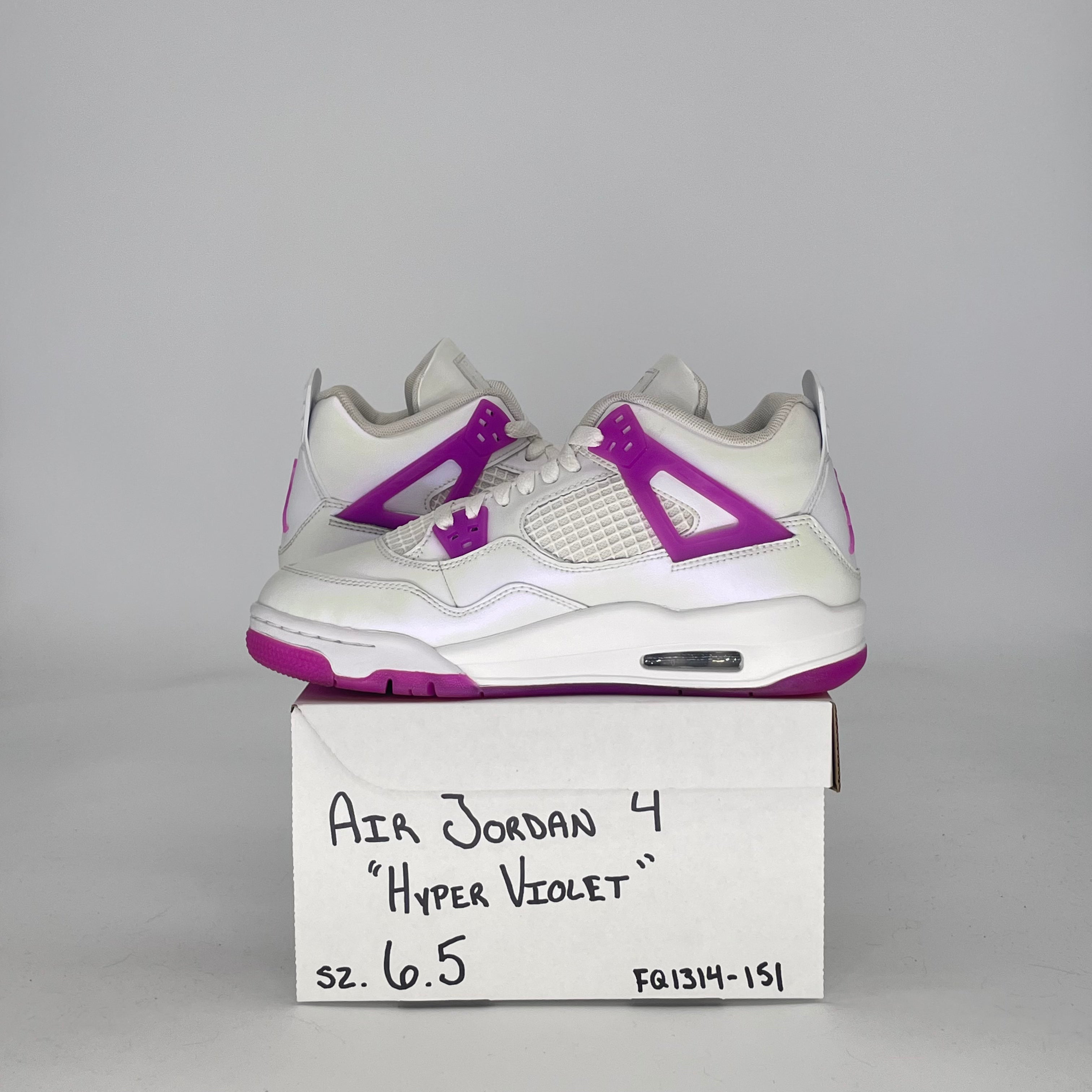 AIR JORDAN 4 HYPER VIOLET FQ1314-151 SIZE 6.5/8W GS