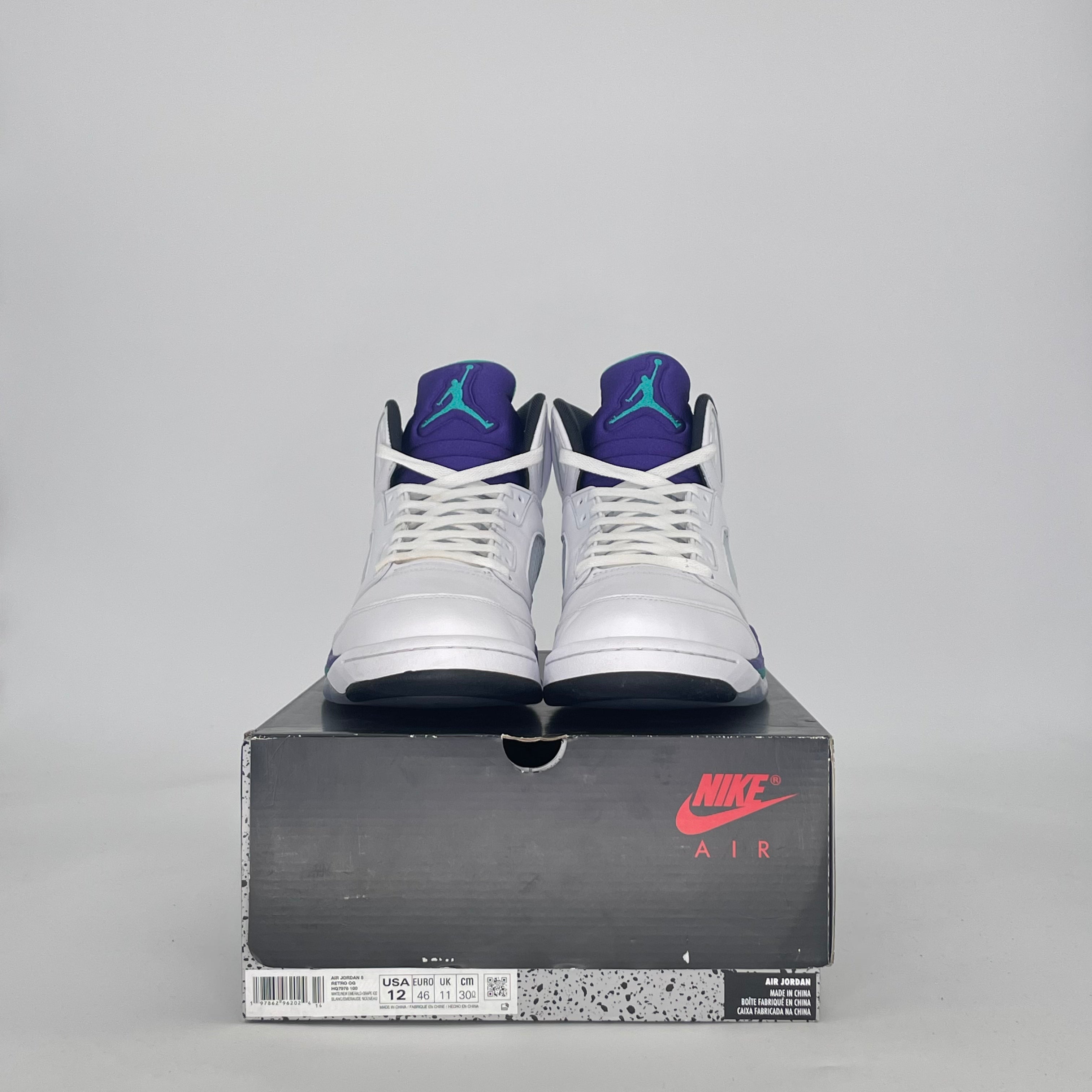 AIR JORDAN 5 GRAPE HQ7978-100 SIZE 12/13.5W