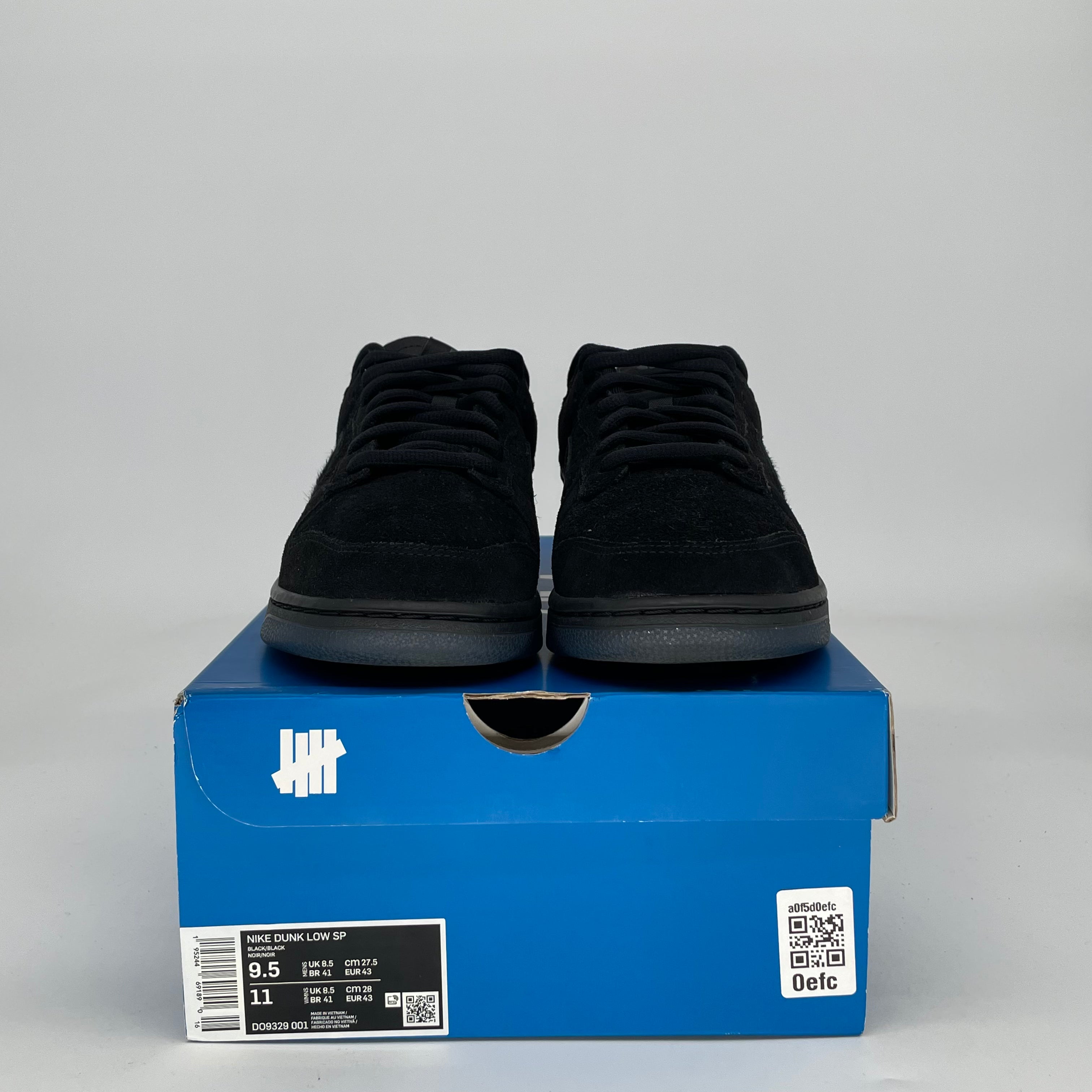 NIKE DUNK LOW X UNDEFEATED 5 ON IT BLACK DO9329-001 SIZE 9.5/11W