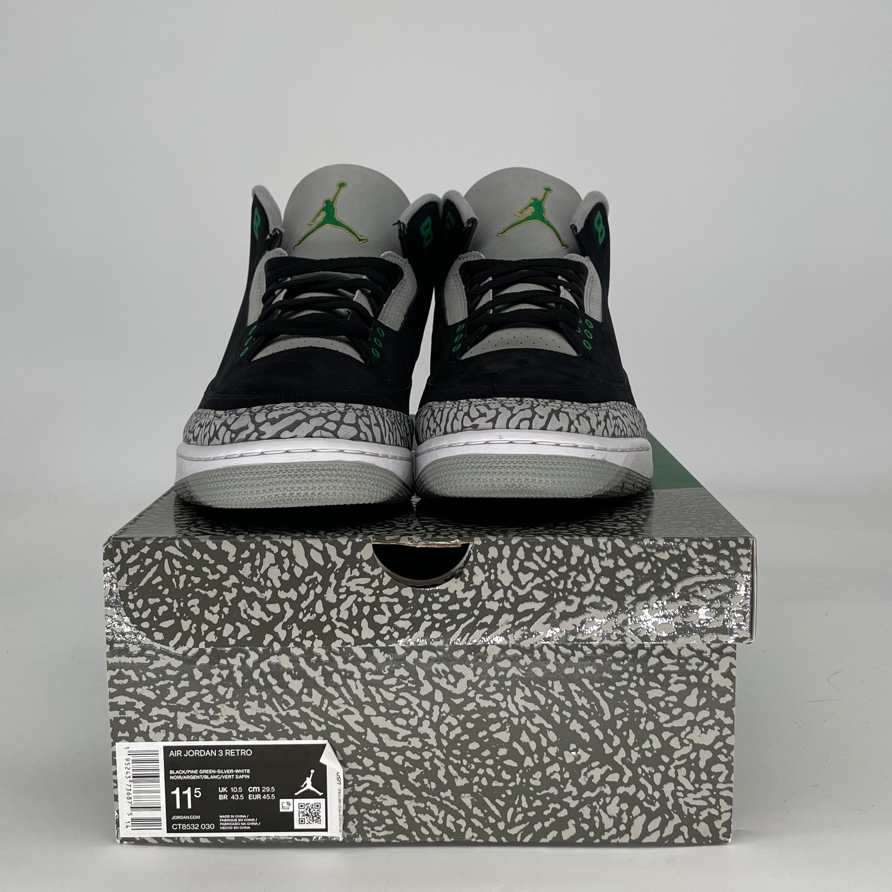 AIR JORDAN 3 PINE GREEN CT8532-030 SIZE 11.5/13W