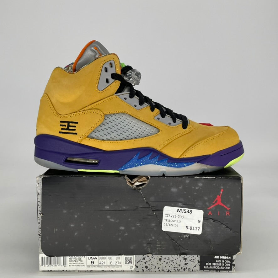 AIR JORDAN 5 WHAT THE CZ5725-770 SIZE 9/10.5W