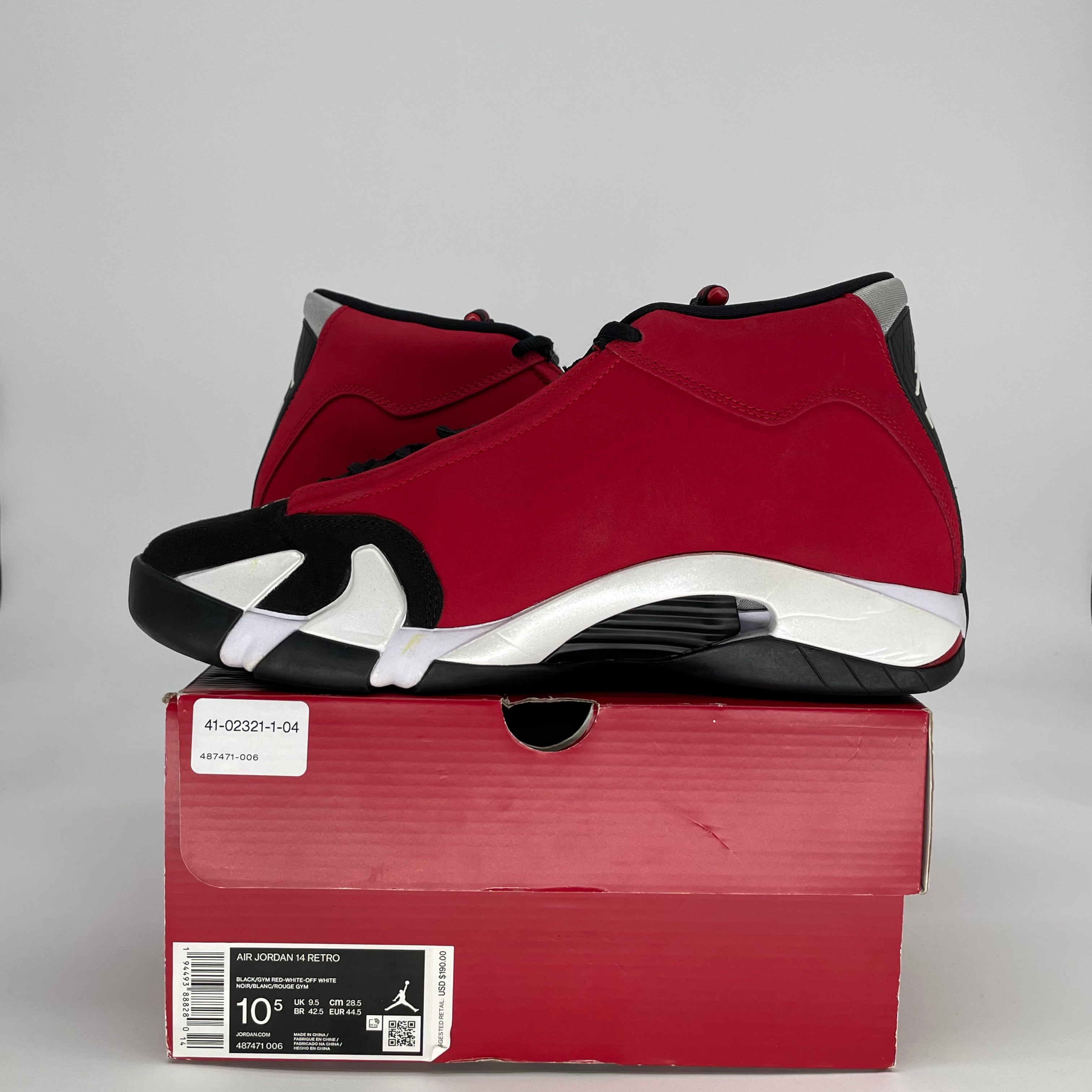 AIR JORDAN 14 GYM RED TORO 487471-006 SIZE 10.5/12W